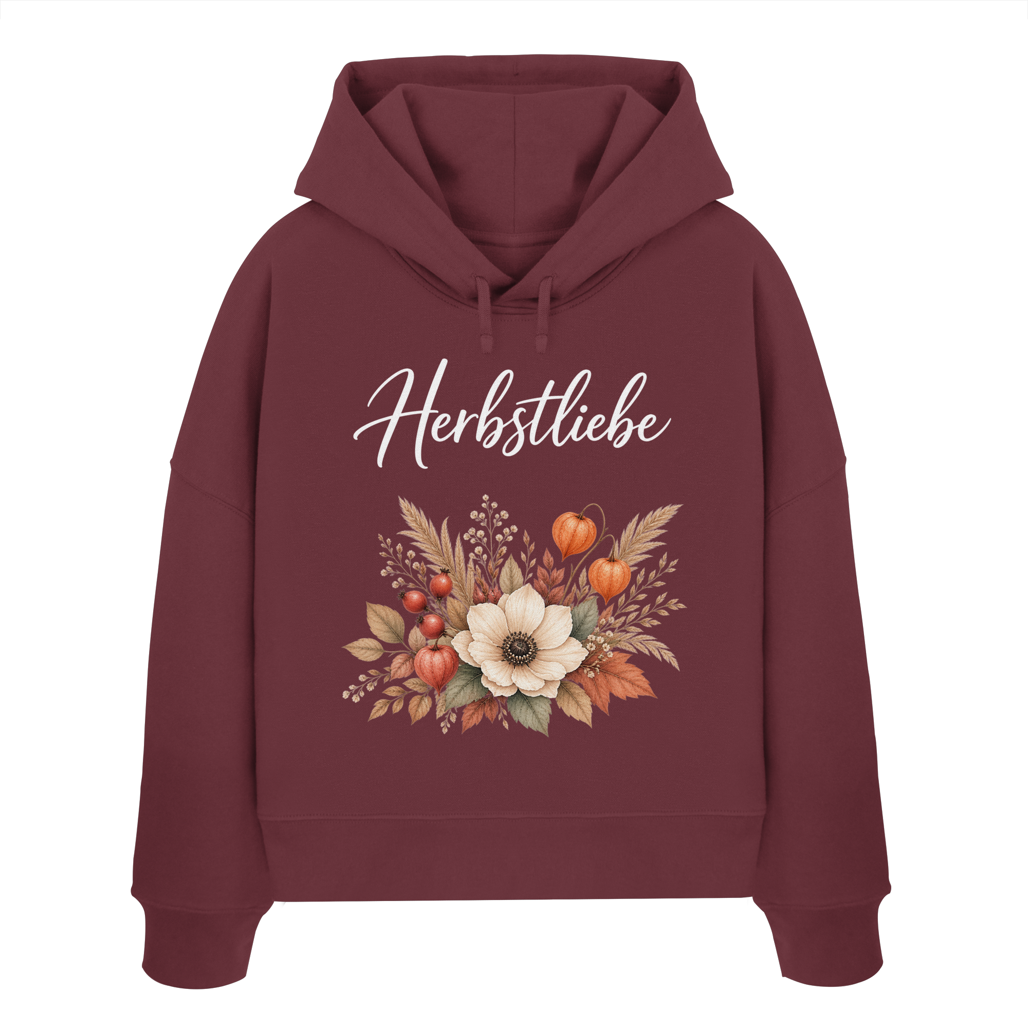 Herbstliebe – Golden Harvest - Dark Edition - - Womens Organic Boxcut Hoodie