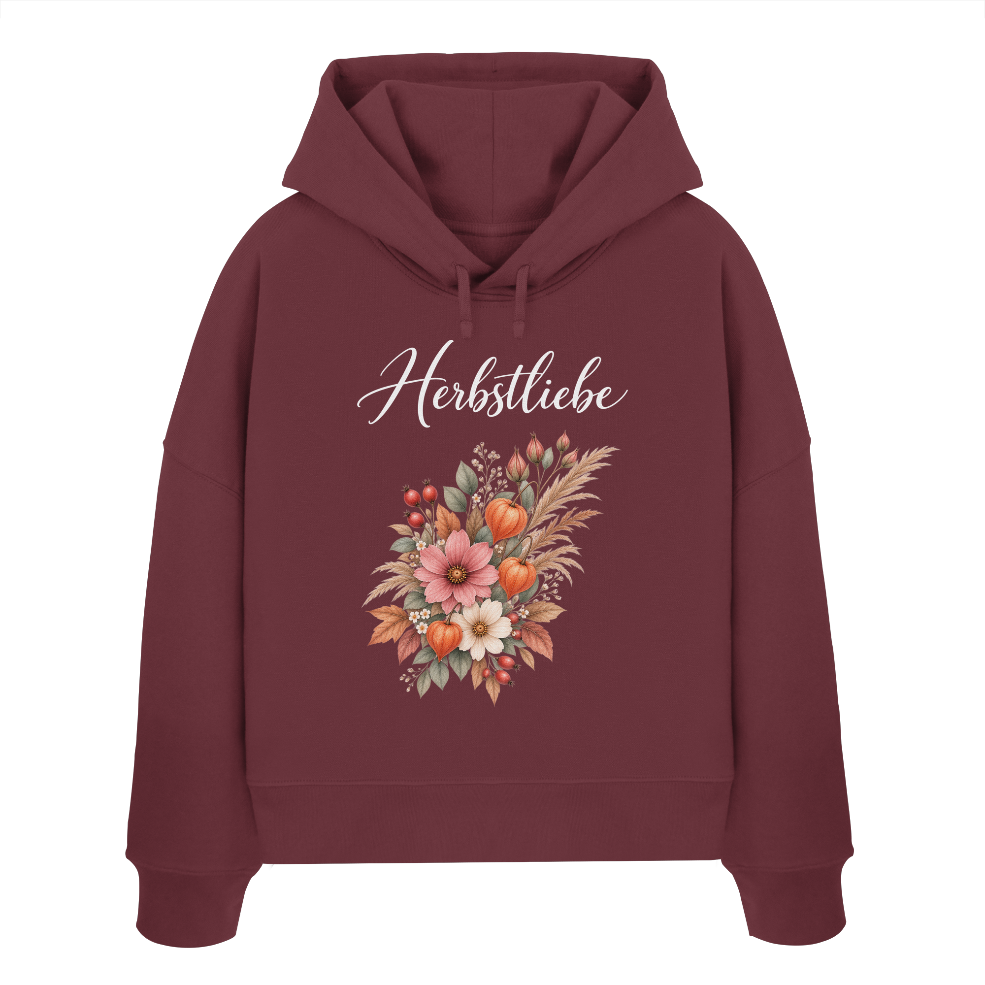 Autumn Garden - Dark Edition - - Womens Organic Boxcut Hoodie
