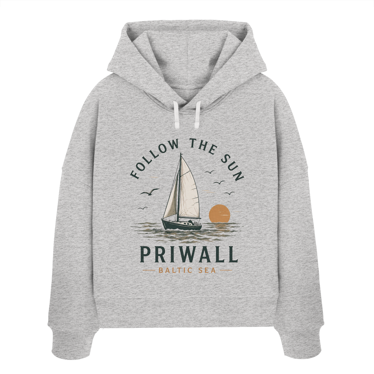 Priwall - Follow the sun - Kollektion - Womens Organic Boxcut Hoodie