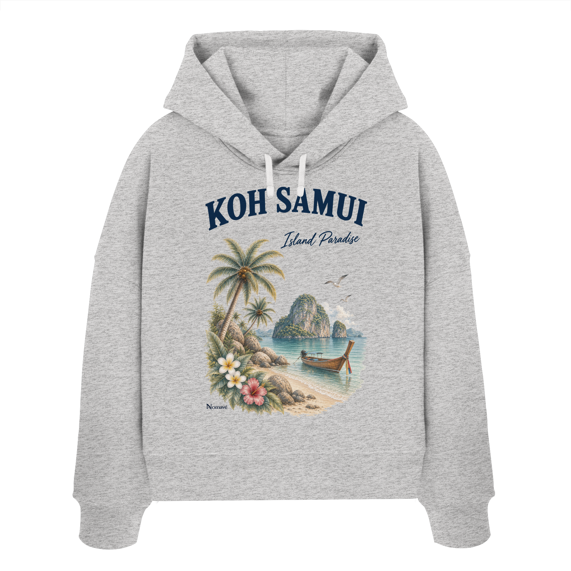 Koh Samui Thailand – Island Paradise – Tropical Vintage - Damen Bio Boxcut Oversize Hoodie