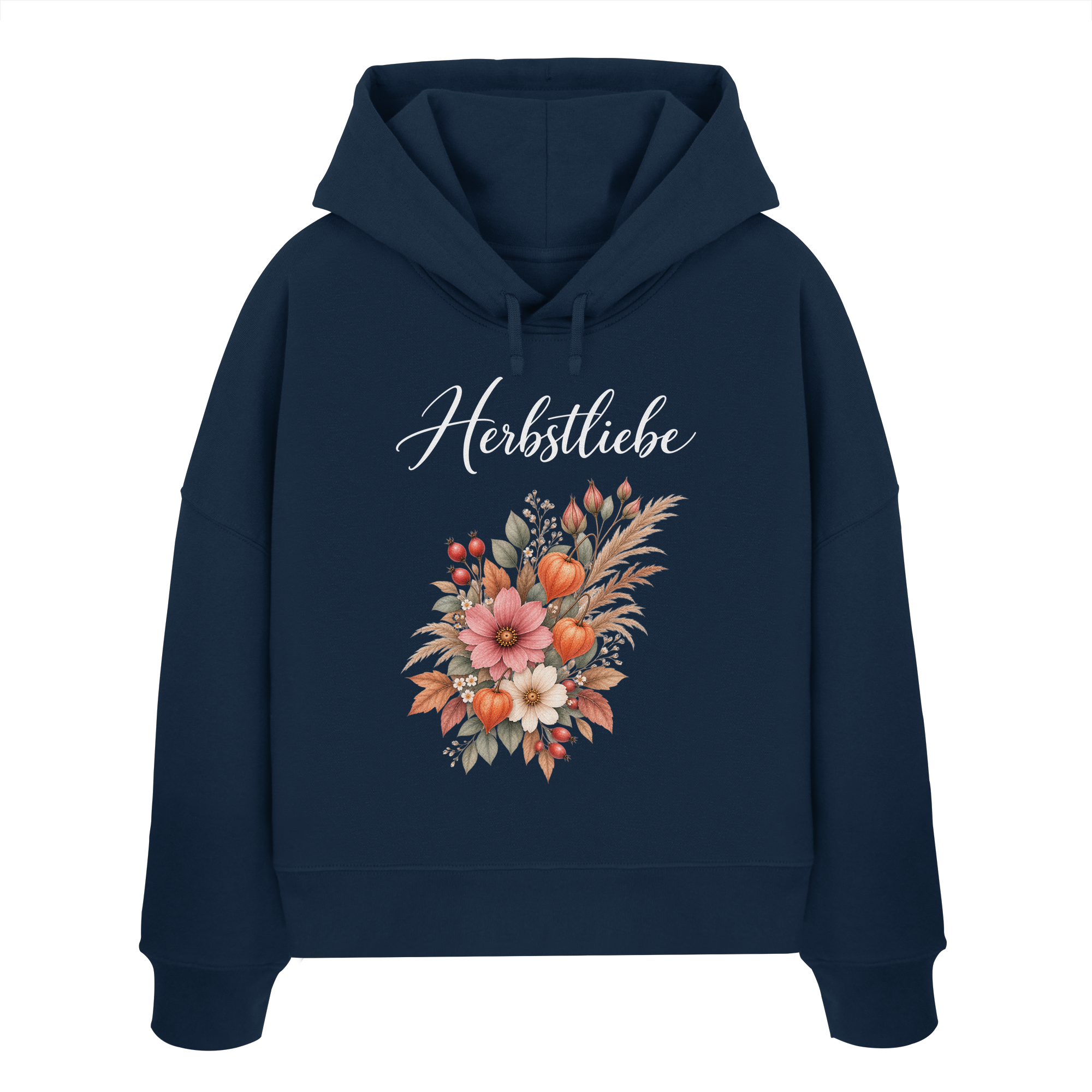 Autumn Garden - Dark Edition - - Womens Organic Boxcut Hoodie