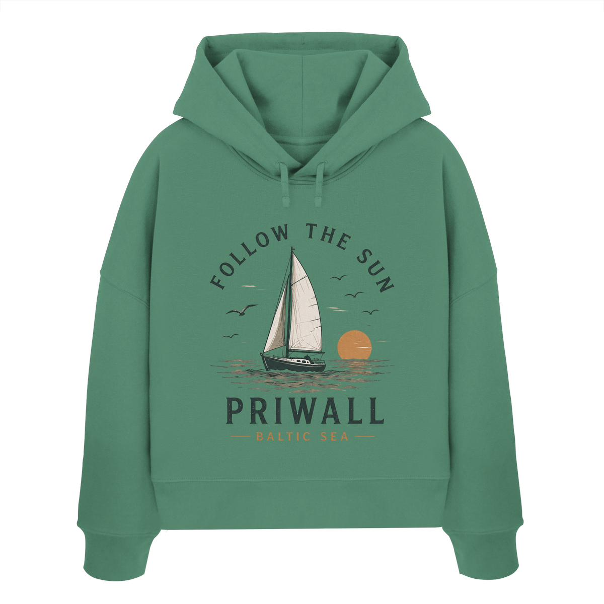 Priwall - Follow the sun - Kollektion - Womens Organic Boxcut Hoodie