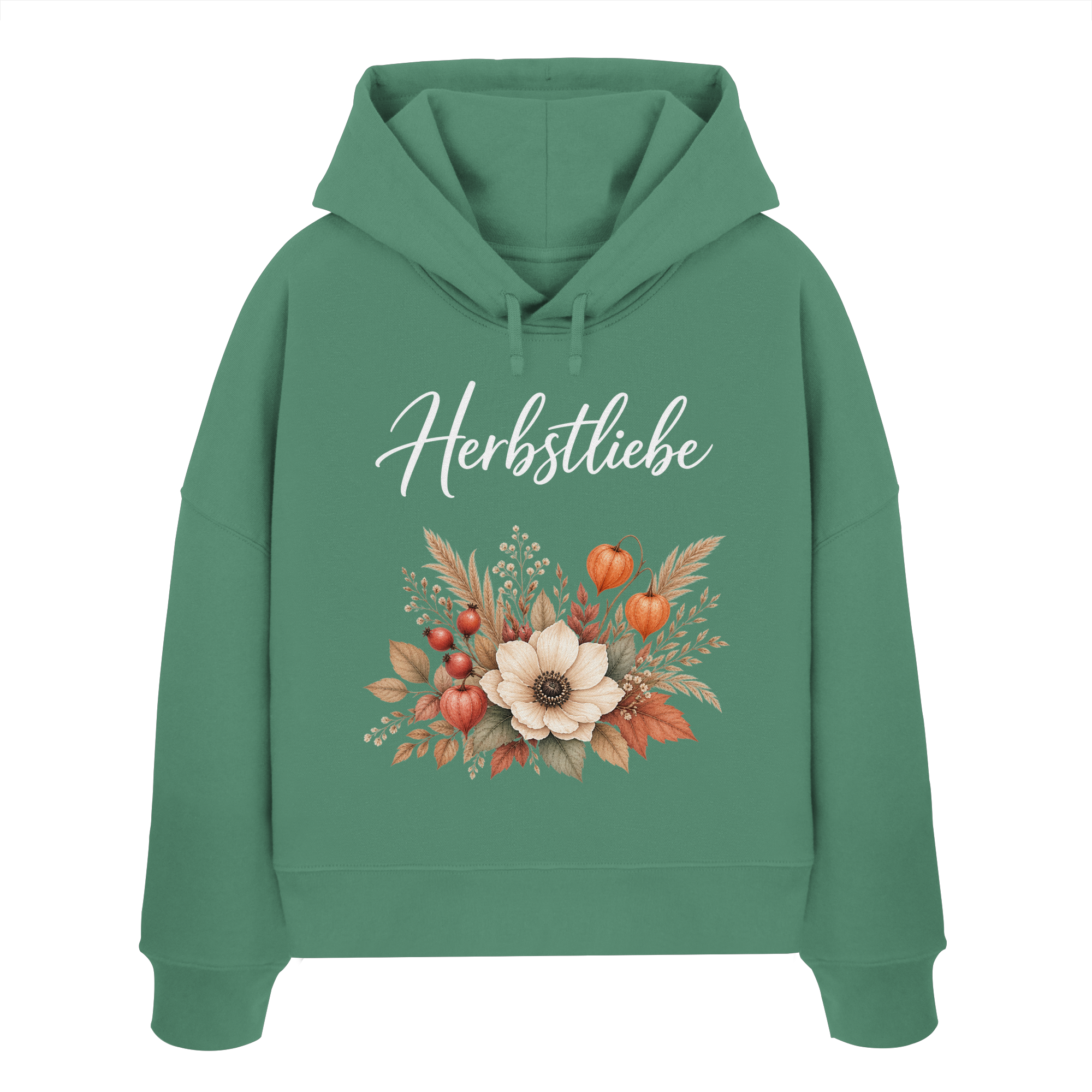 Herbstliebe – Golden Harvest - Dark Edition - - Womens Organic Boxcut Hoodie