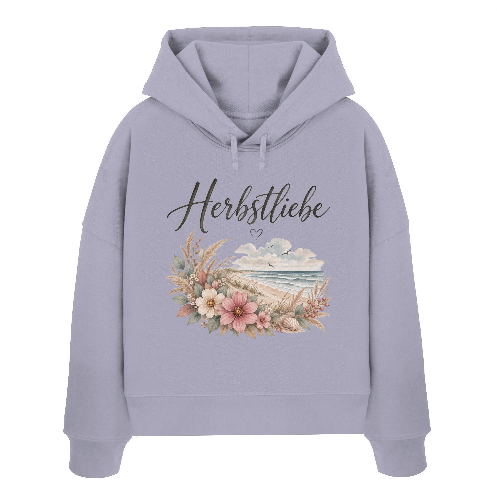 Autumn Coast – Herbstliebe am Meer - - Womens Organic Boxcut Hoodie