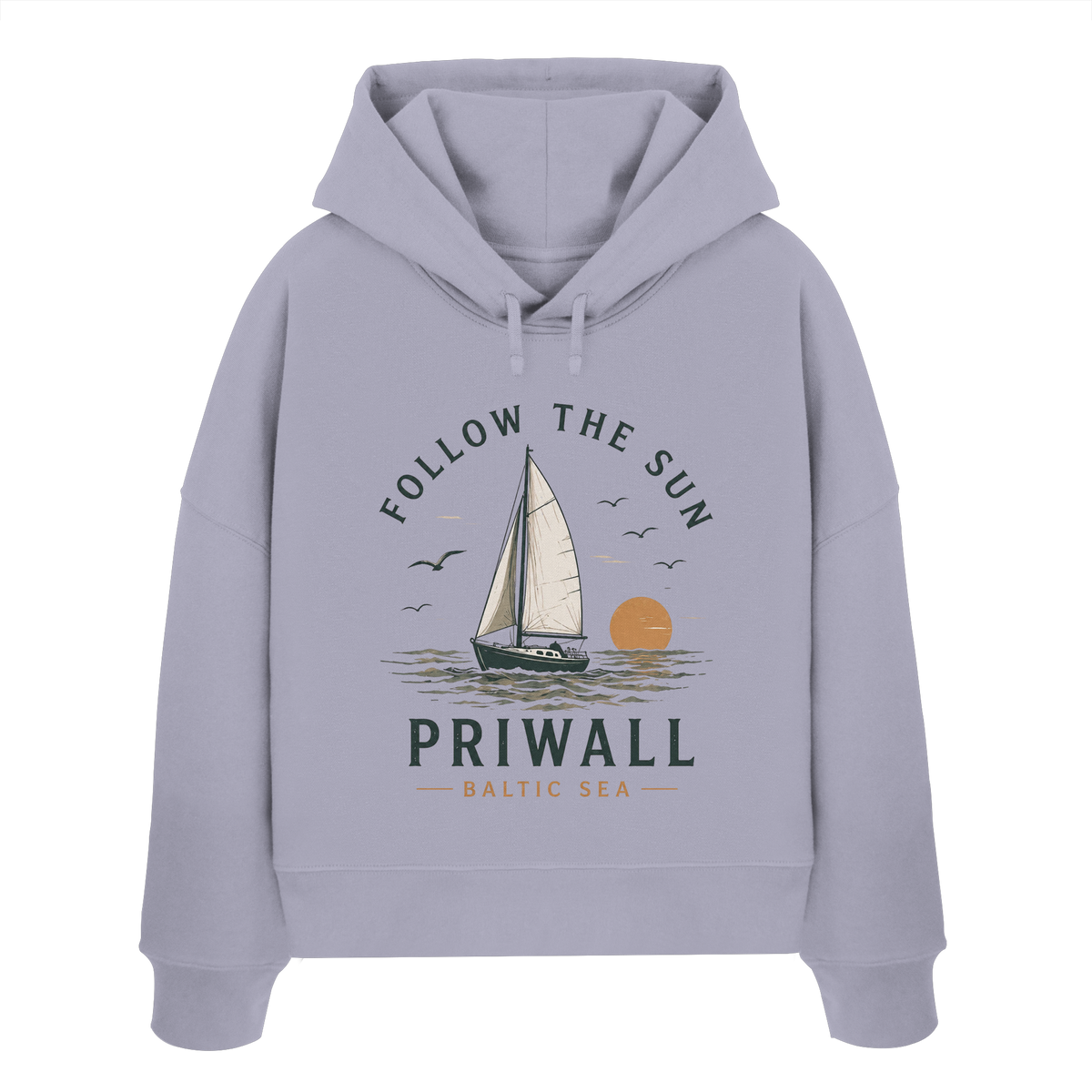 Priwall - Follow the sun - Kollektion - Womens Organic Boxcut Hoodie