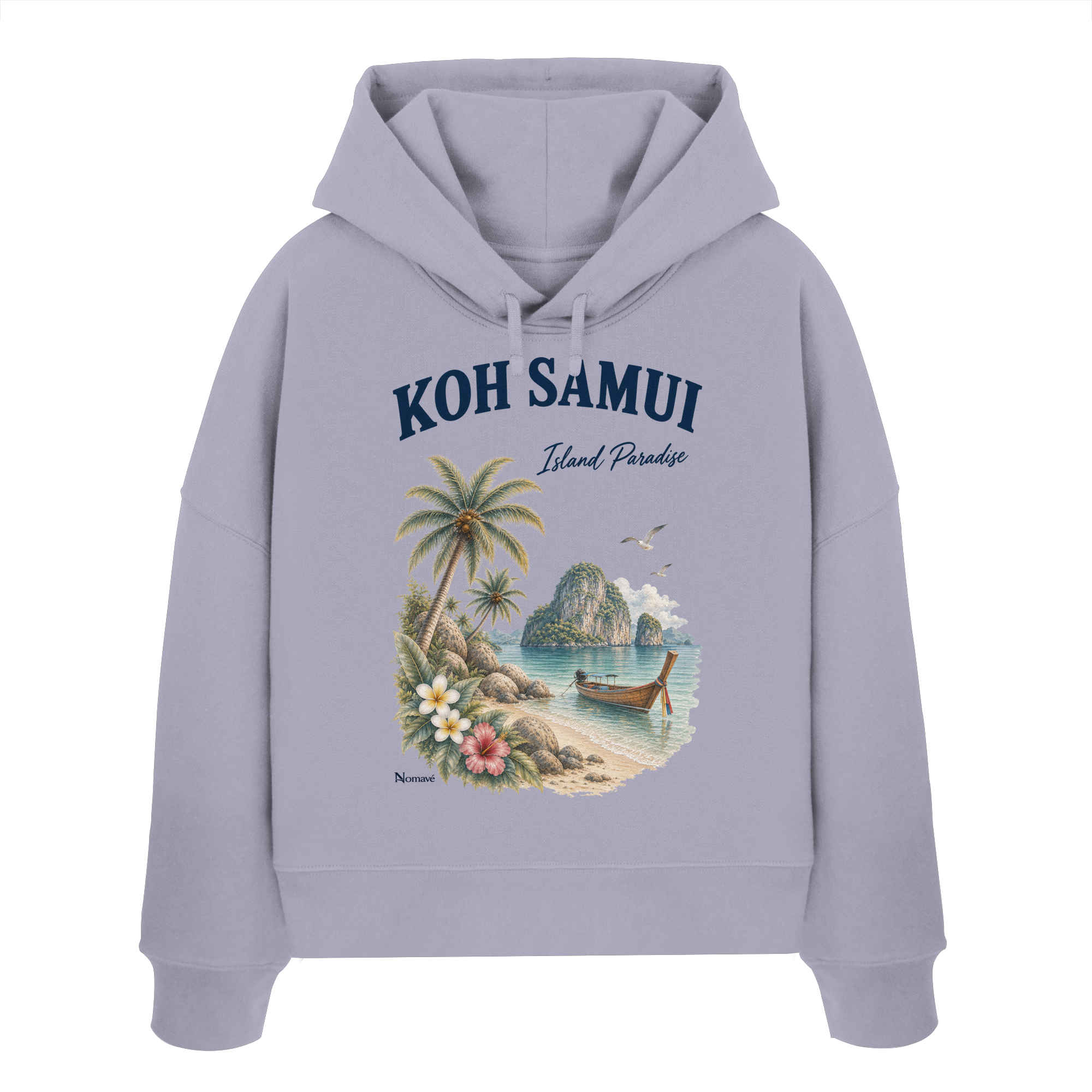 Koh Samui Thailand – Island Paradise – Tropical Vintage - Damen Bio Boxcut Oversize Hoodie