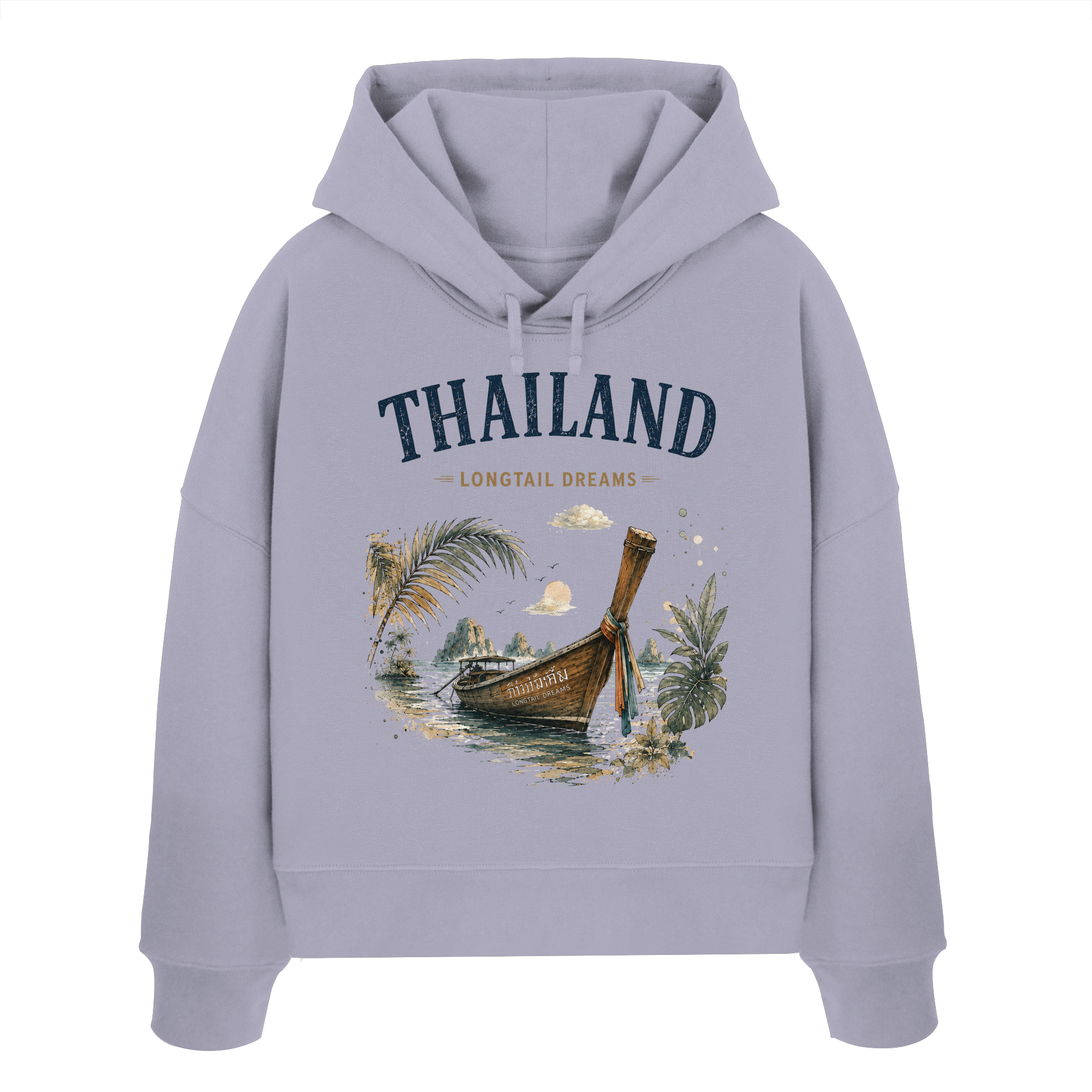 Thailand-Longtail-Dreams-Light-Edition - Womens Organic Boxcut Hoodie