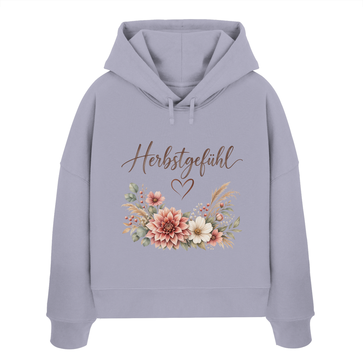 Herbstgefühl – Autumn Bloom - Womens Organic Boxcut Hoodie