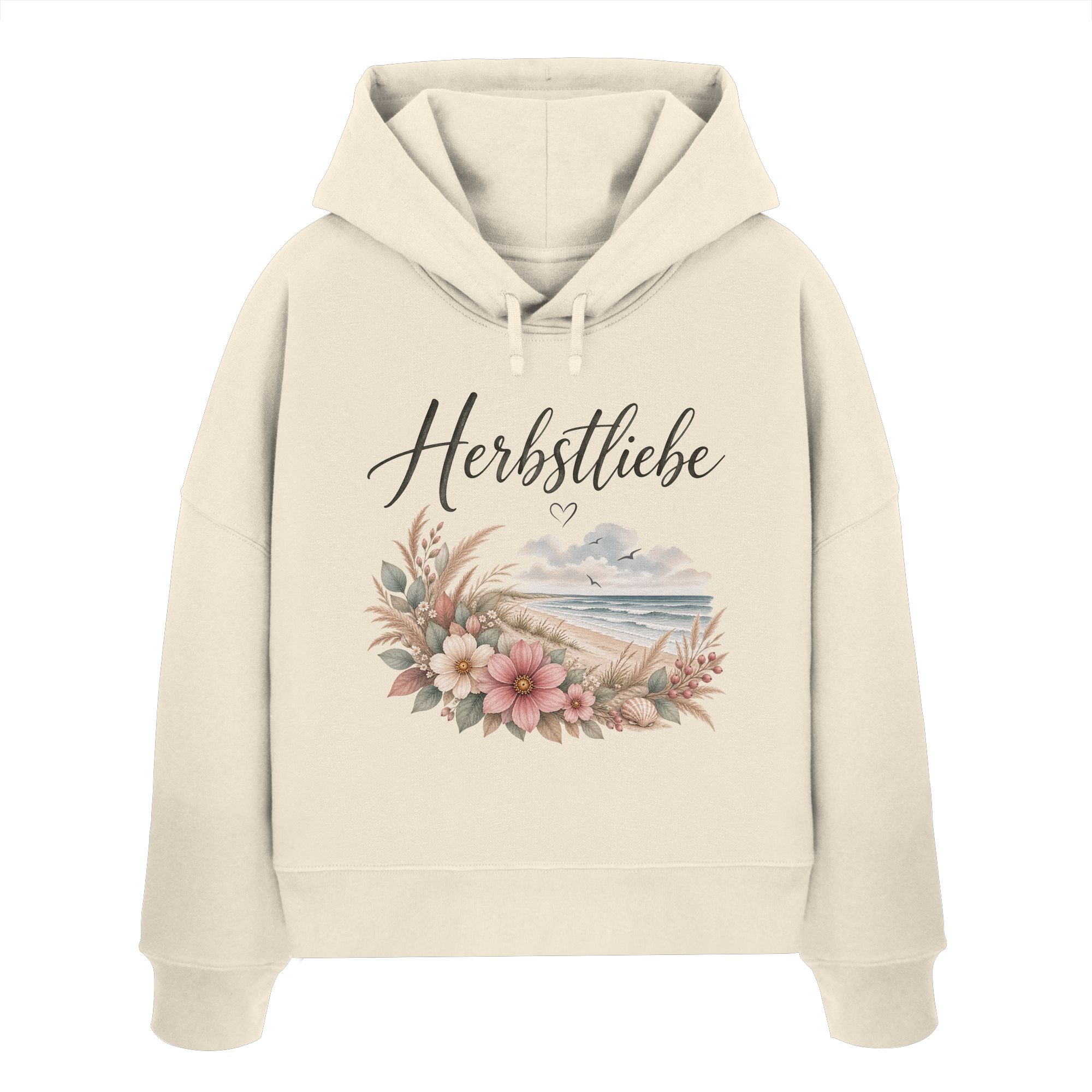 Autumn Coast – Herbstliebe am Meer - - Womens Organic Boxcut Hoodie