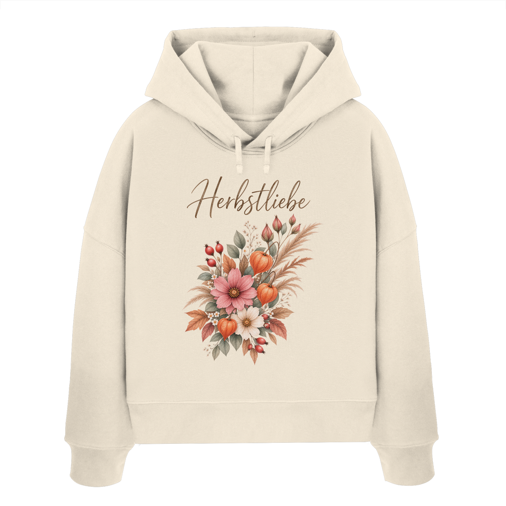 Autumn Garden – Florale Herbstliebe - Womens Organic Boxcut Hoodie