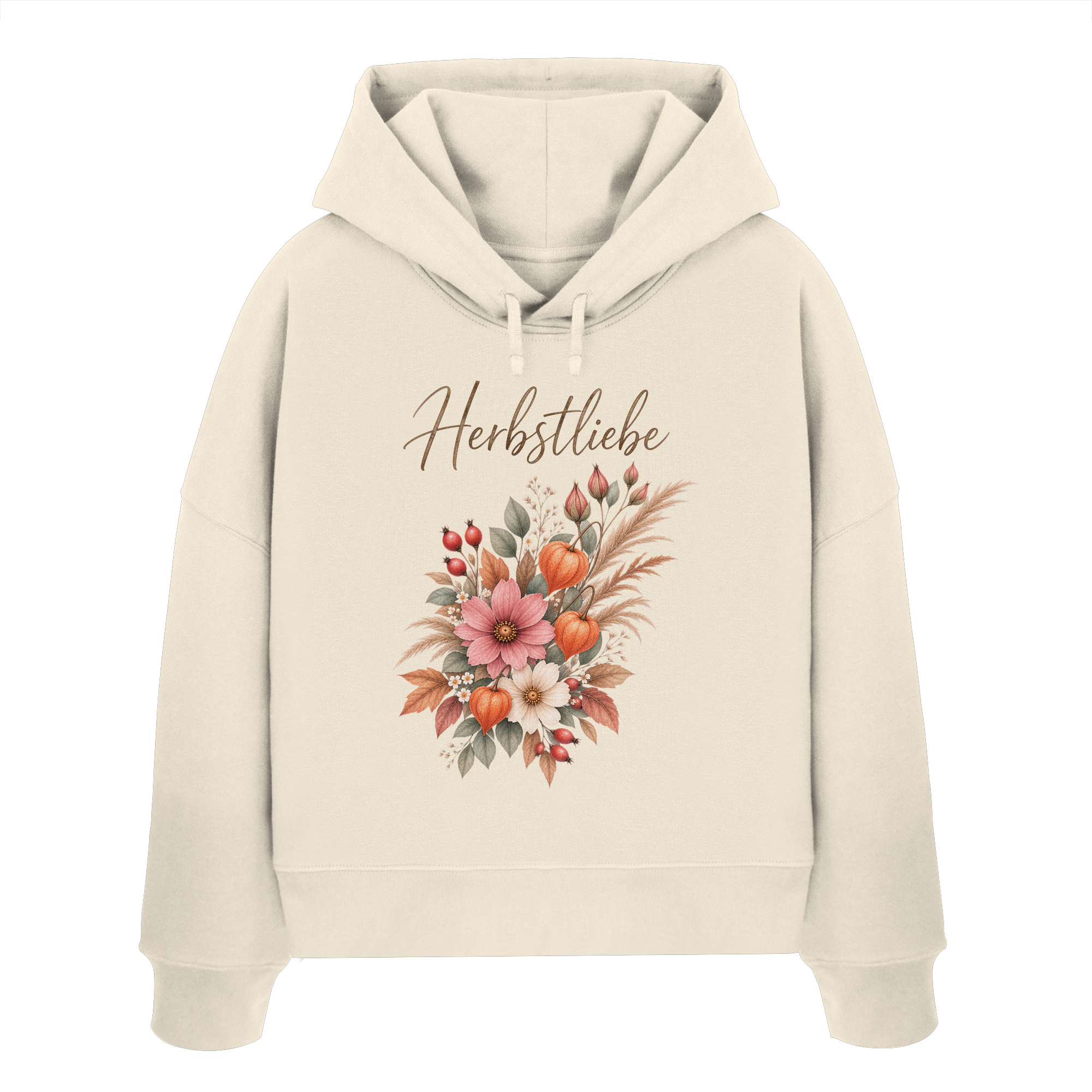 Autumn Garden – Florale Herbstliebe - Womens Organic Boxcut Hoodie