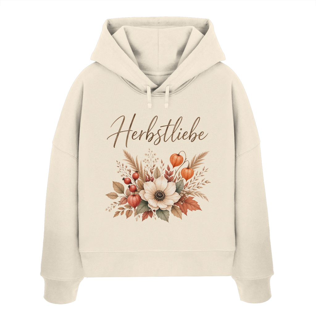 Herbstliebe – Golden Harvest - Damen Bio Boxcut Hoodie Kapuzenpullover