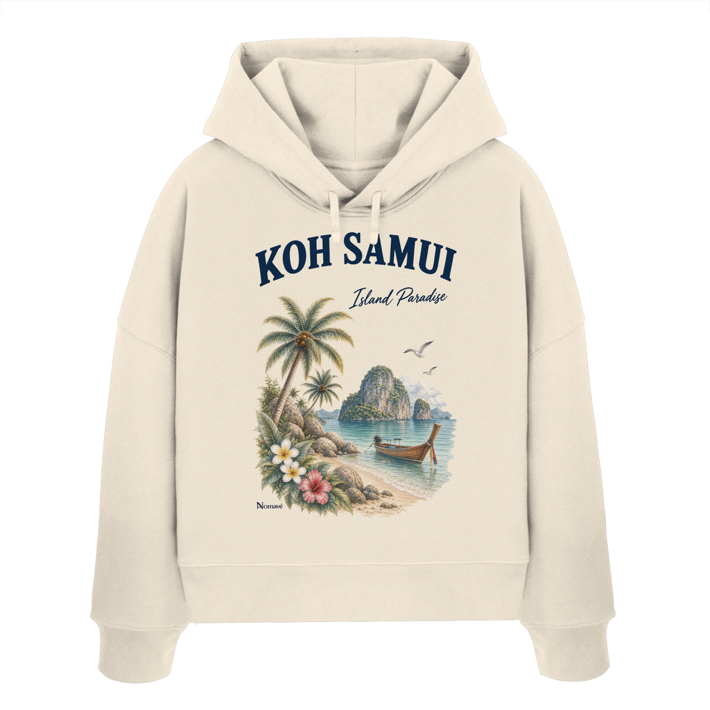 Koh Samui Thailand – Island Paradise – Tropical Vintage - Damen Bio Boxcut Oversize Hoodie