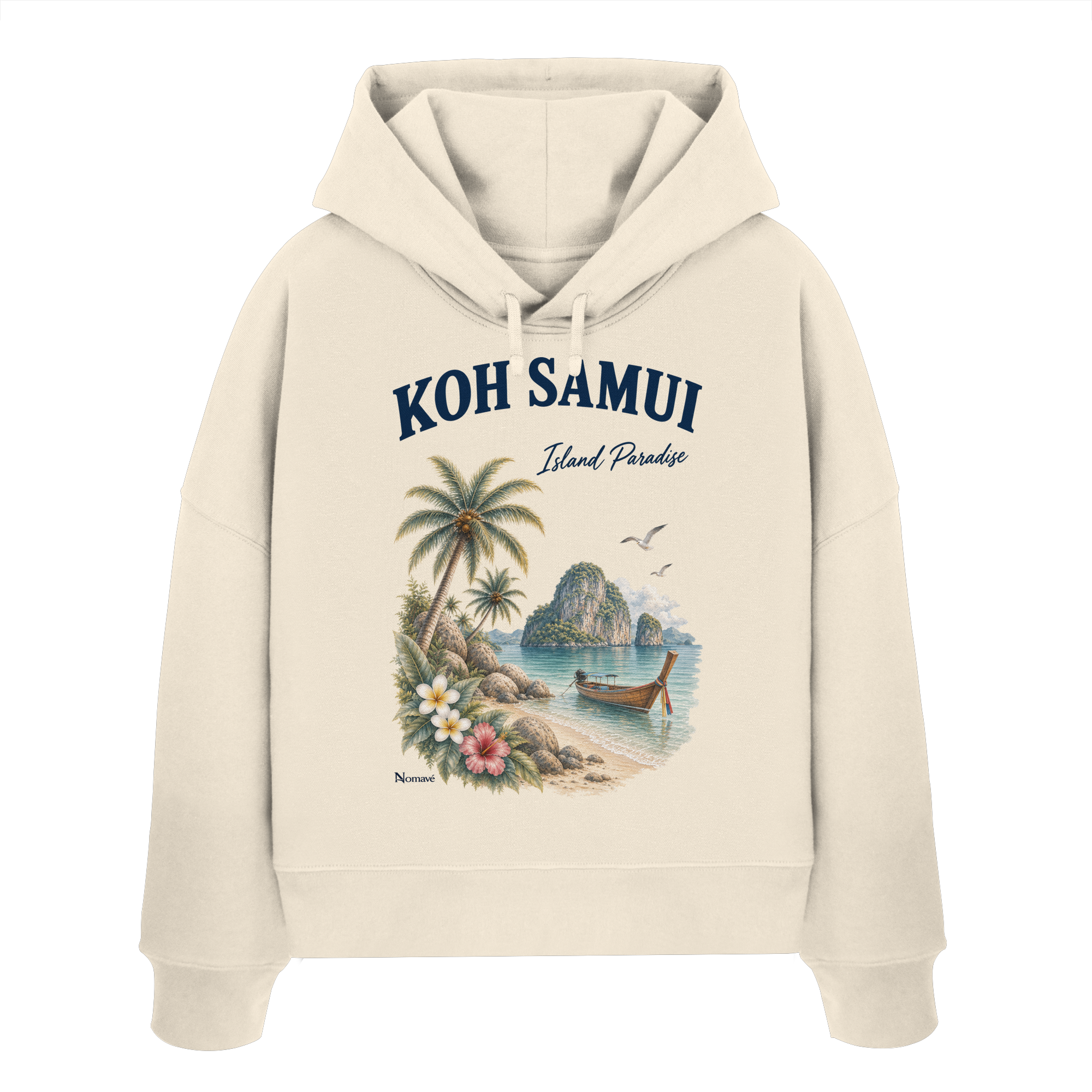 Koh Samui Thailand – Island Paradise – Tropical Vintage - Damen Bio Boxcut Oversize Hoodie