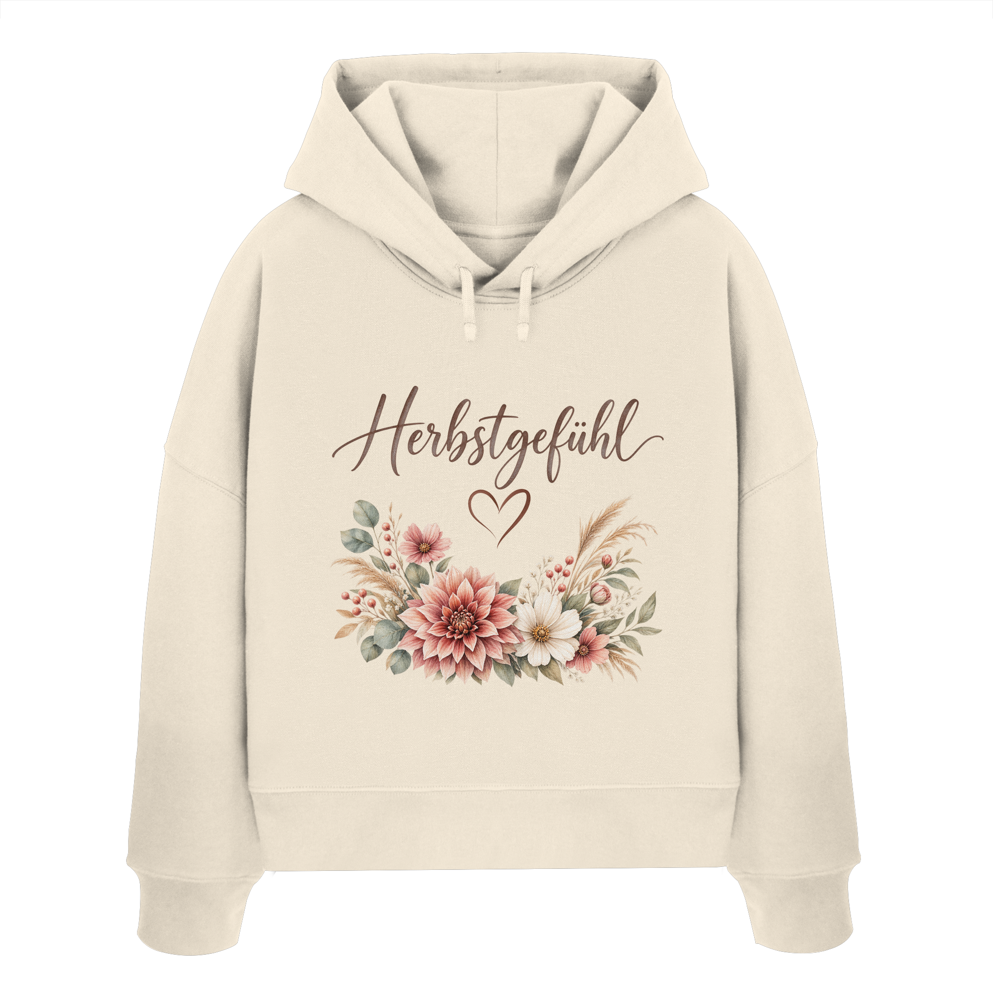 Herbstgefühl – Autumn Bloom - Womens Organic Boxcut Hoodie