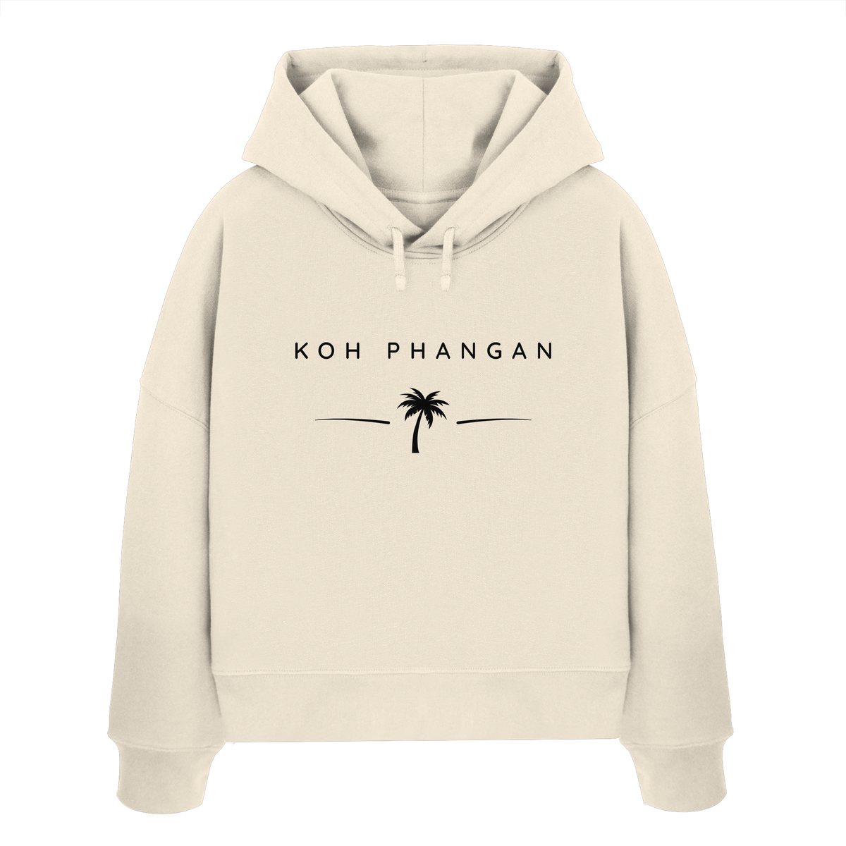 Koh Phangan – Minimal Palm - Womens Organic Boxcut Hoodie
