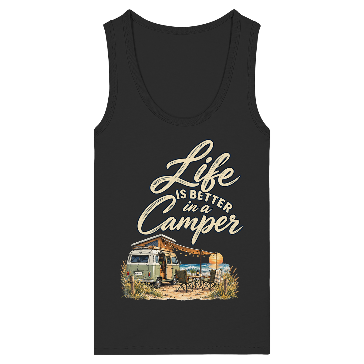 Life is better in a Camper - Womens Organic Fitted Tank Top