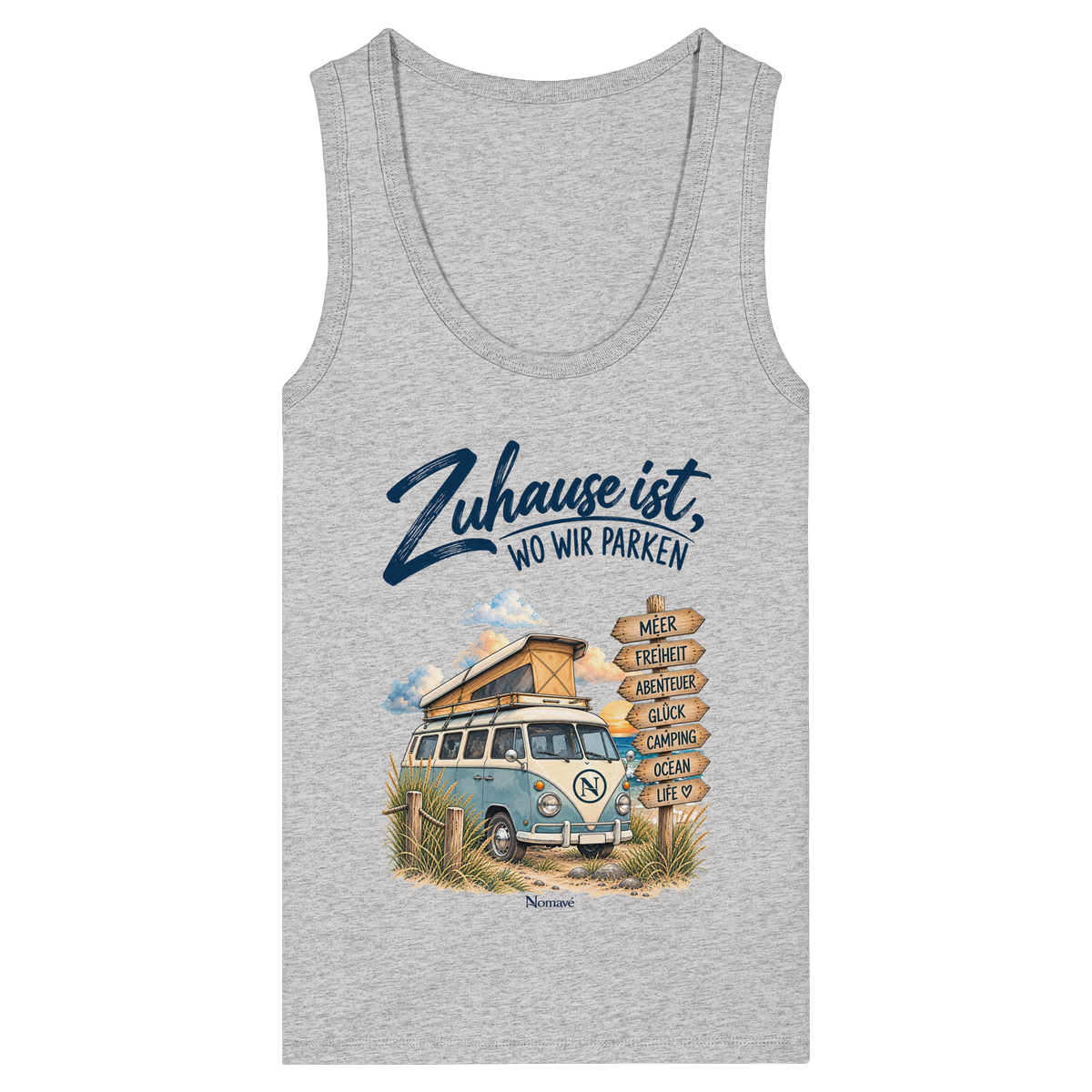 Zuhause ist, wo wir parken – Vanlife & Camping - Damen Bio Tank Top