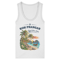 Koh Phangan Good Vibes Only – Damen Bio Tank Top – Original-Mockup womens organic fitted tank top white mit Frontprint