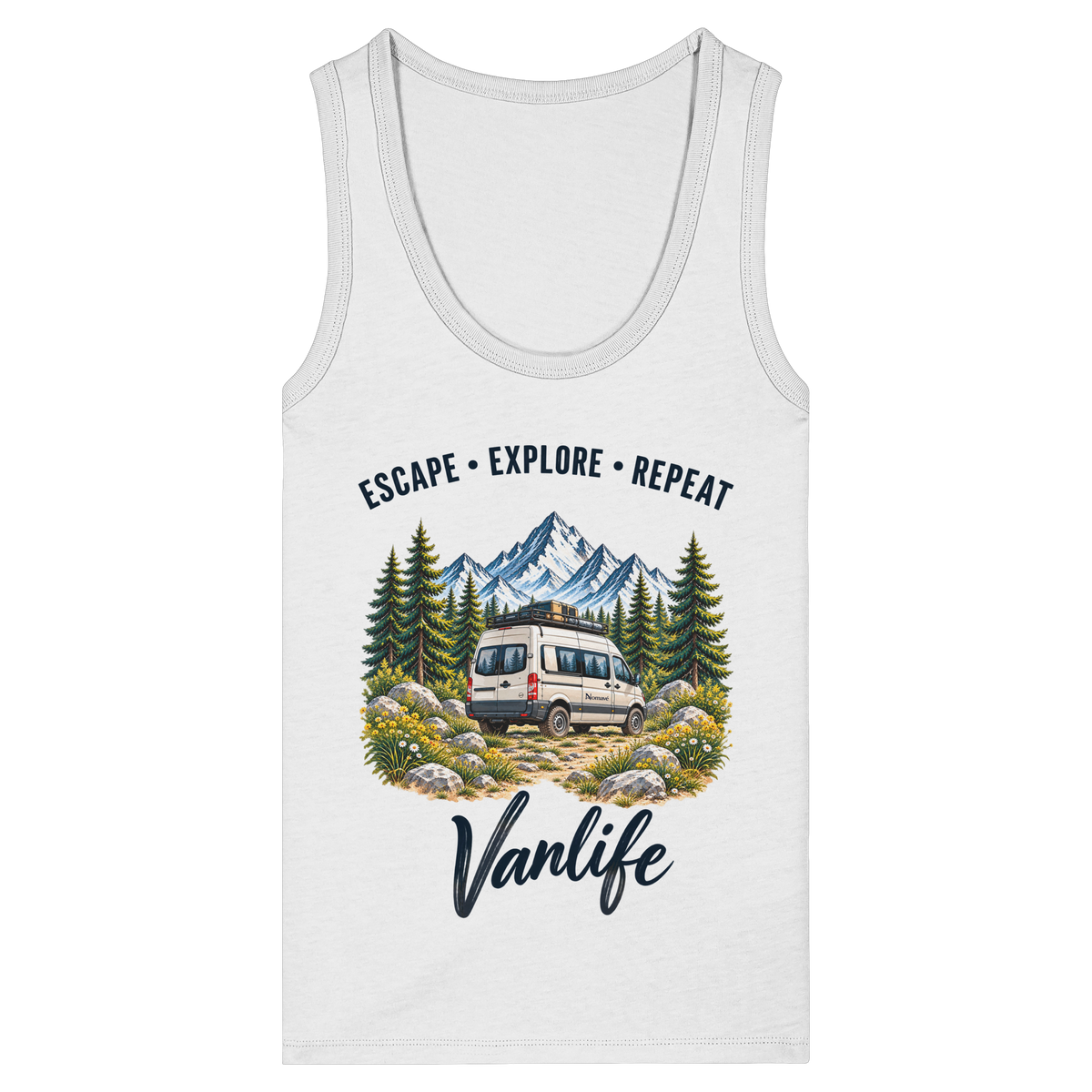 Escape • Explore • Repeat – Vanlife - Damen Bio Fitted Tank Top