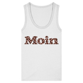 Damen-Bio-Fitted-Tanktop in White mit Moin-Leo-Blush-Pink-Frontprint.