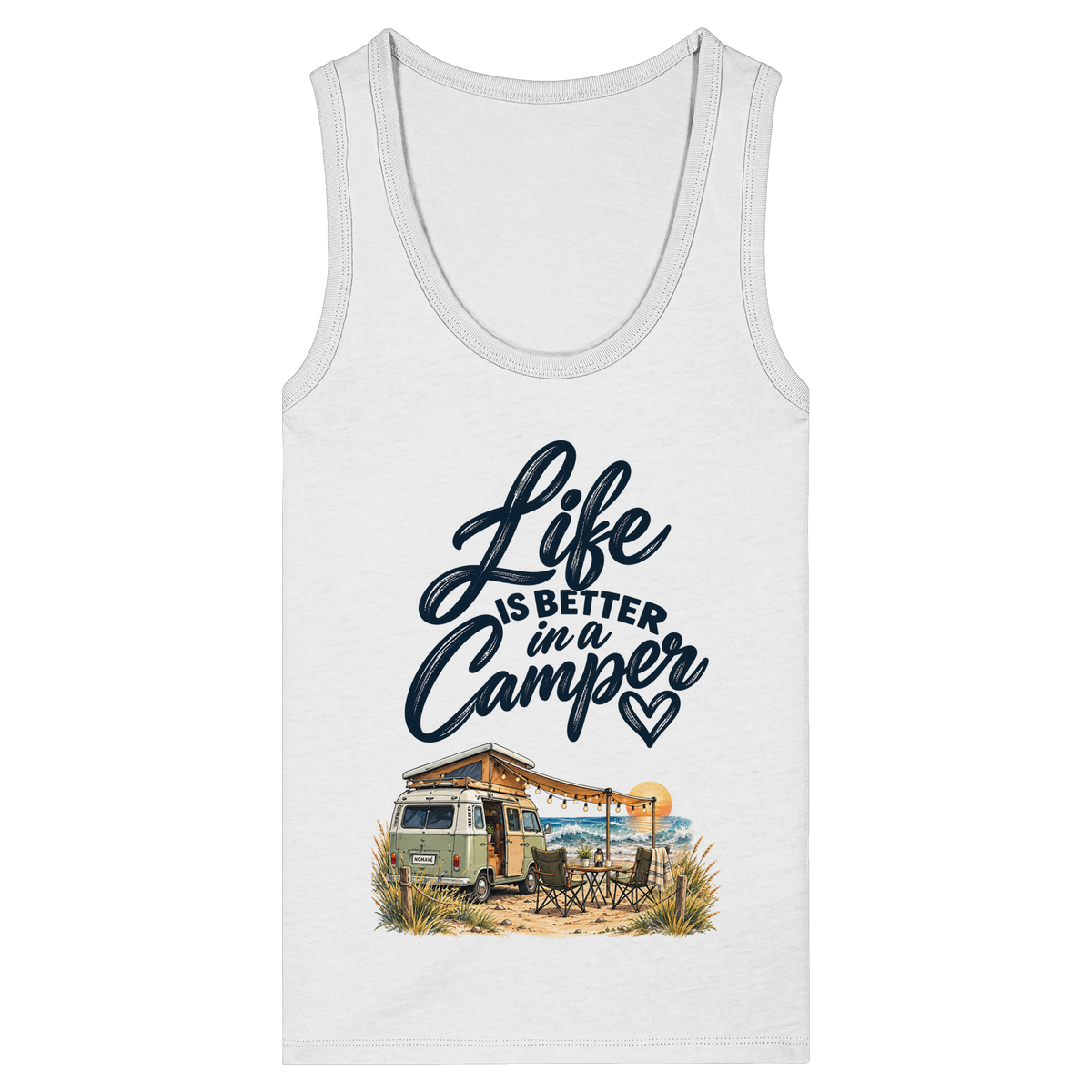 Life is better in a Camper - Womens Organic Fitted Tank Top