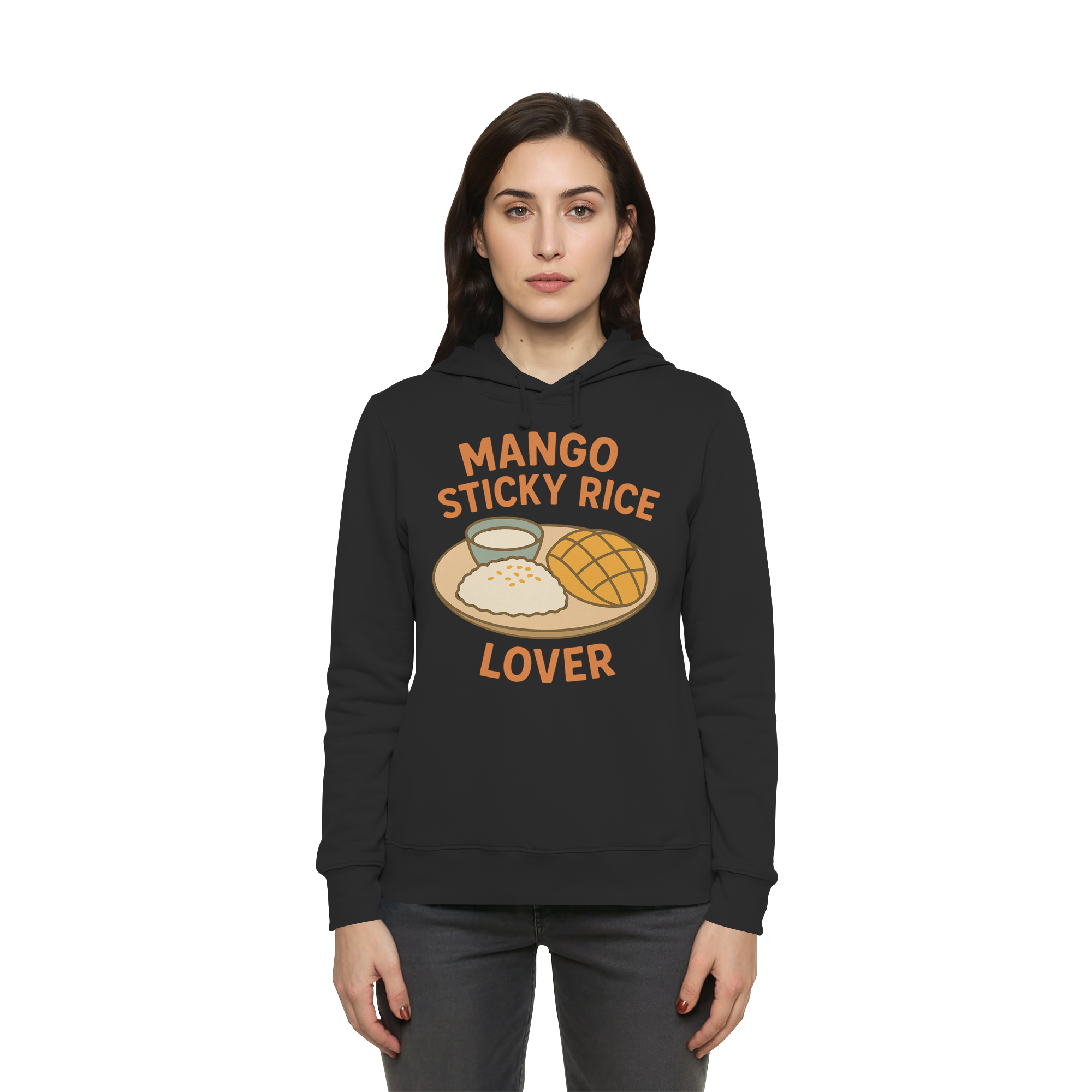 Mango Sticky Rice Lover – Thai Dessert  | Thailand Food Design - Womens Organic Hoodie B&C