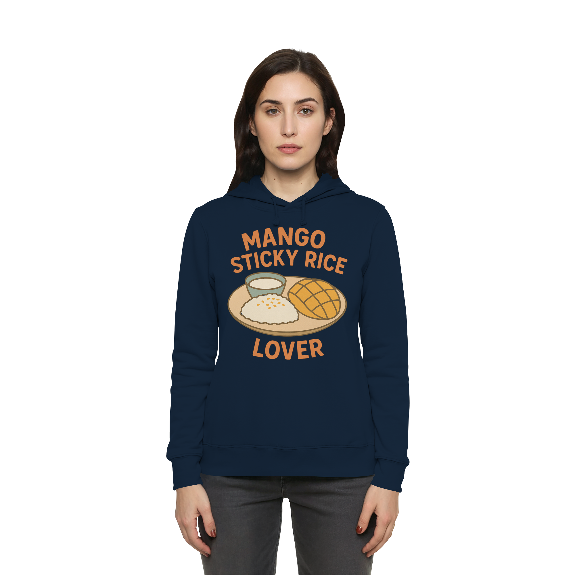 Mango Sticky Rice Lover – Thai Dessert  | Thailand Food Design - Womens Organic Hoodie B&C