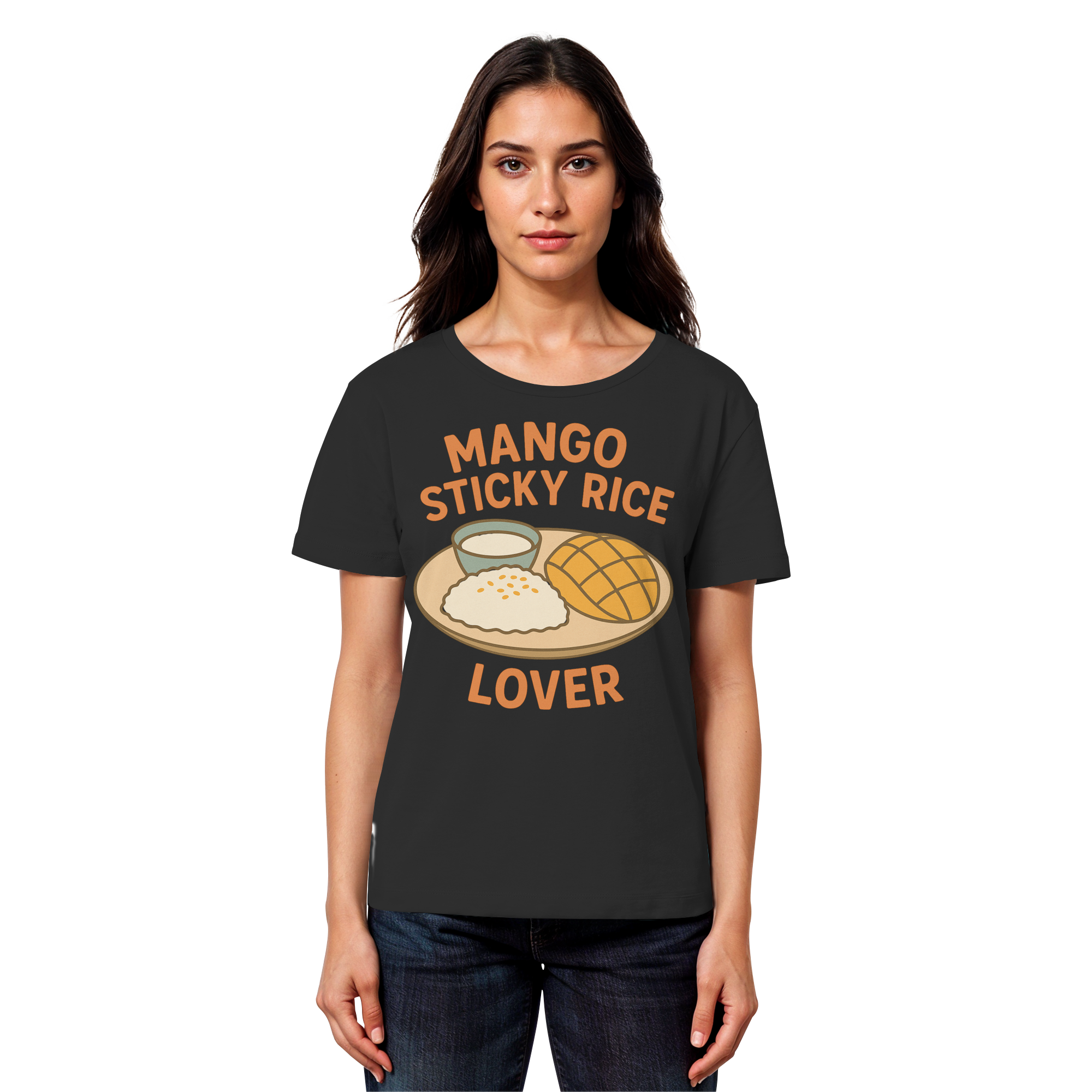 Mango Sticky Rice Lover – Thai Dessert Shirt | Thailand Food Design - Womens Organic Lightweight T-Shirt