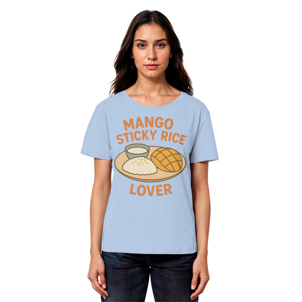 Mango Sticky Rice Lover – Thai Dessert Shirt | Thailand Food Design - Womens Organic Lightweight T-Shirt