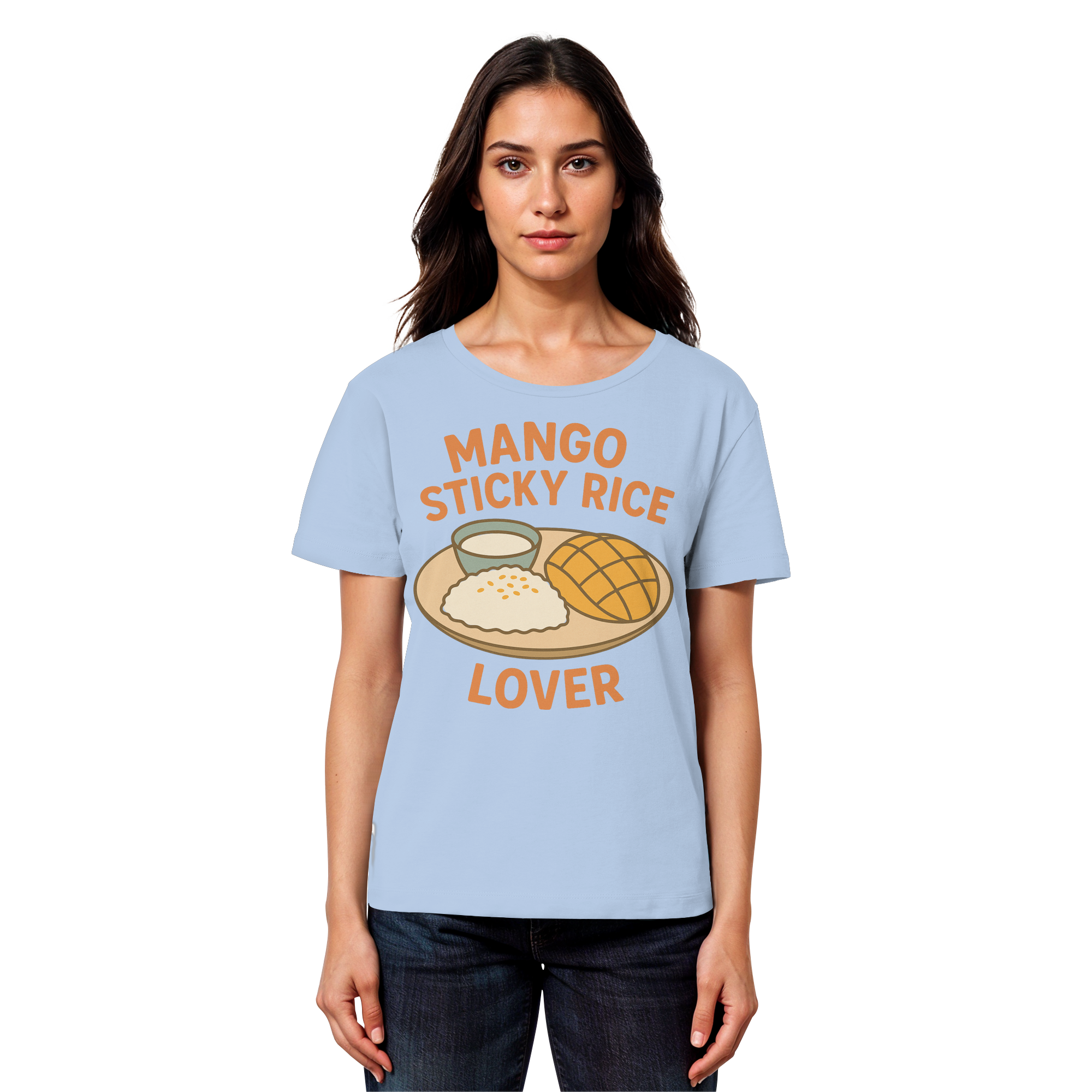 Mango Sticky Rice Lover – Thai Dessert Shirt | Thailand Food Design - Womens Organic Lightweight T-Shirt