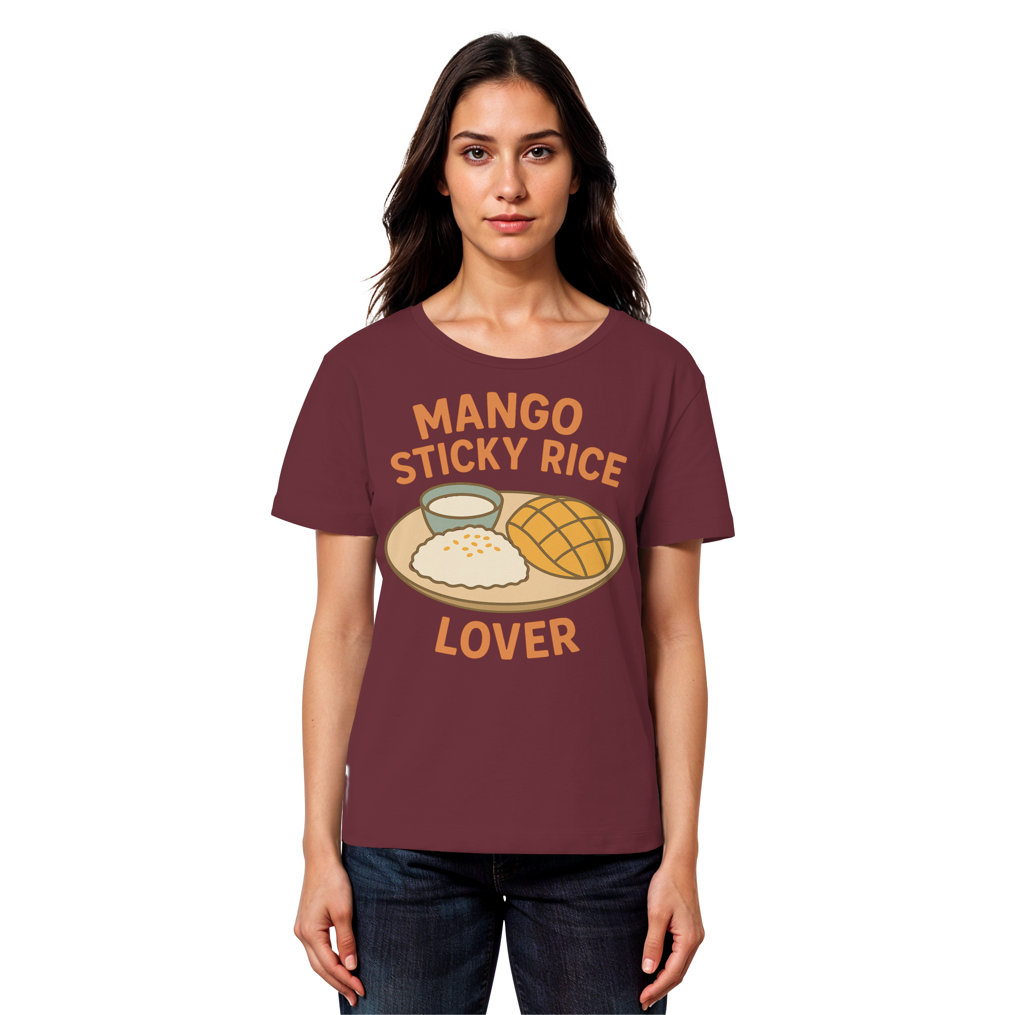 Mango Sticky Rice Lover – Thai Dessert Shirt | Thailand Food Design - Womens Organic Lightweight T-Shirt