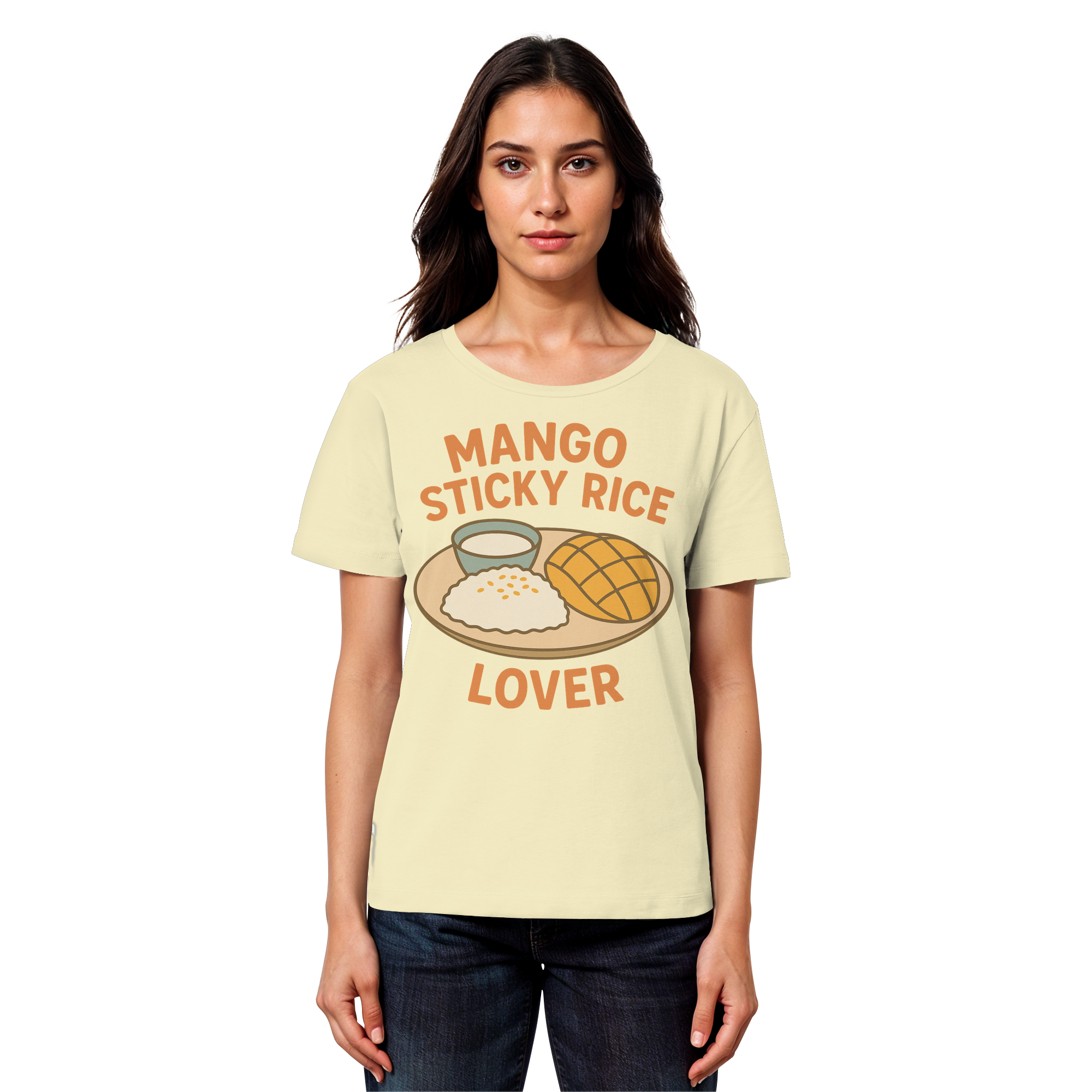 Mango Sticky Rice Lover – Thai Dessert Shirt | Thailand Food Design - Womens Organic Lightweight T-Shirt