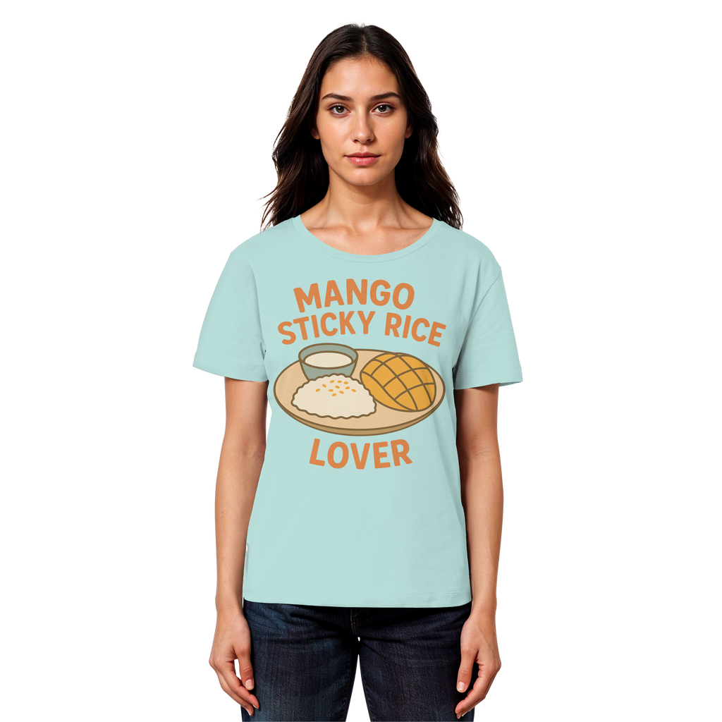 Mango Sticky Rice Lover – Thai Dessert Shirt | Thailand Food Design - Womens Organic Lightweight T-Shirt