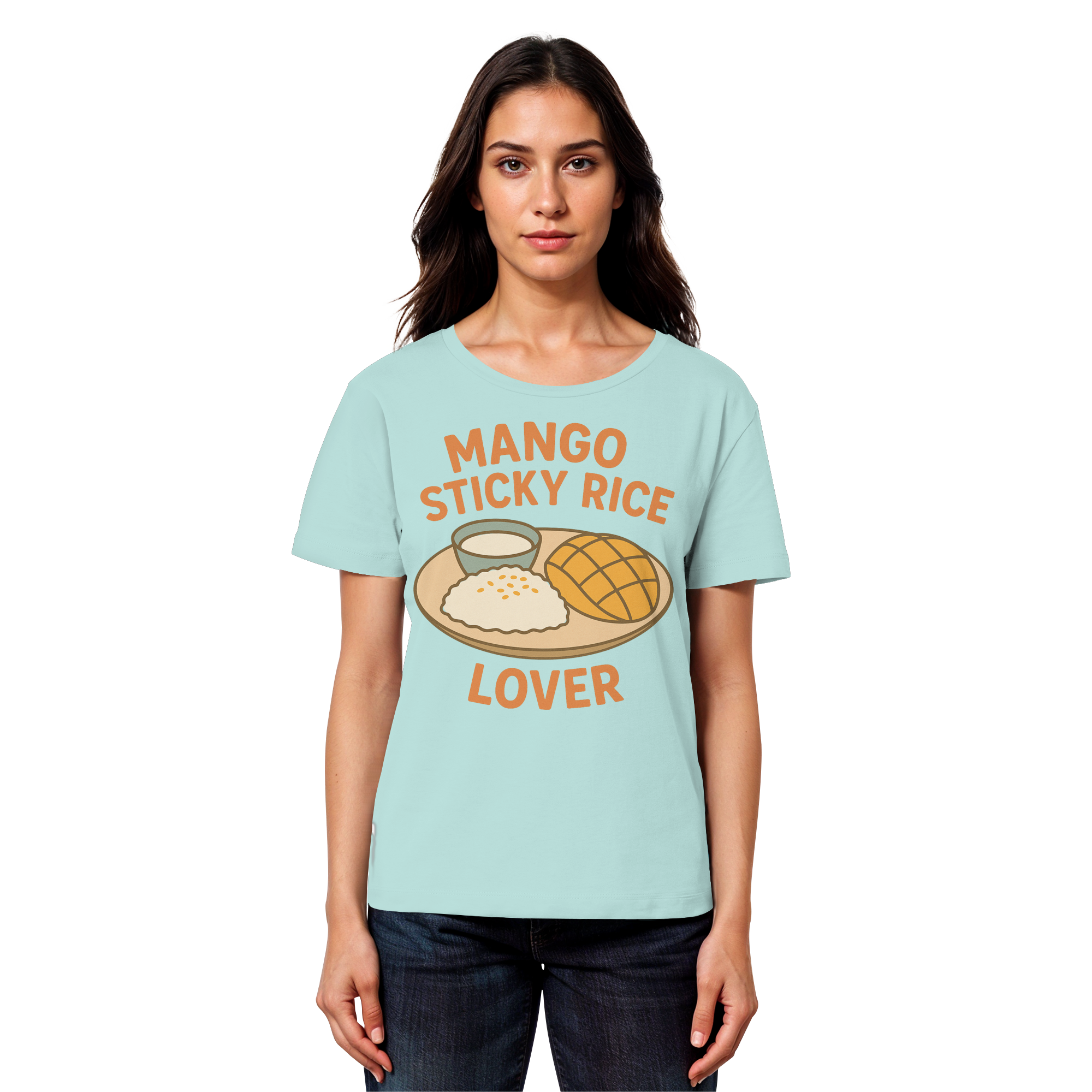 Mango Sticky Rice Lover – Thai Dessert Shirt | Thailand Food Design - Womens Organic Lightweight T-Shirt