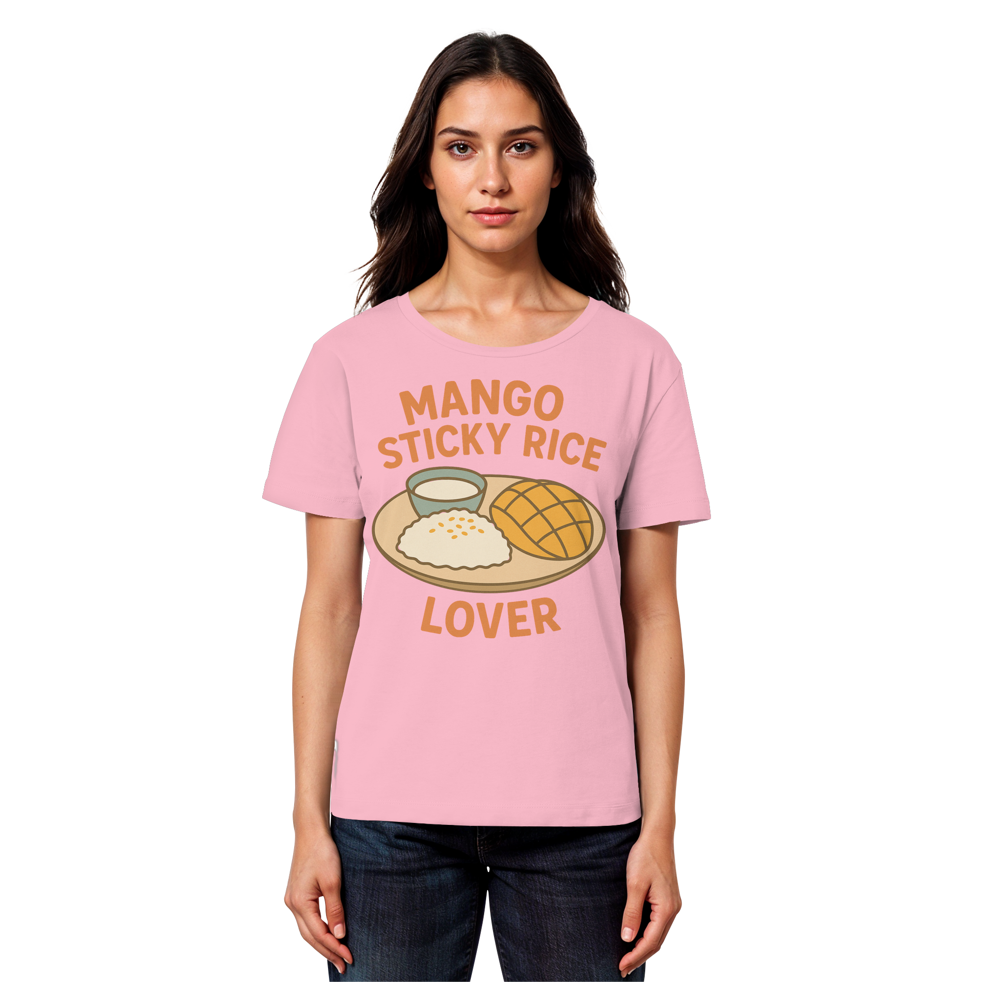 Mango Sticky Rice Lover – Thai Dessert Shirt | Thailand Food Design - Womens Organic Lightweight T-Shirt