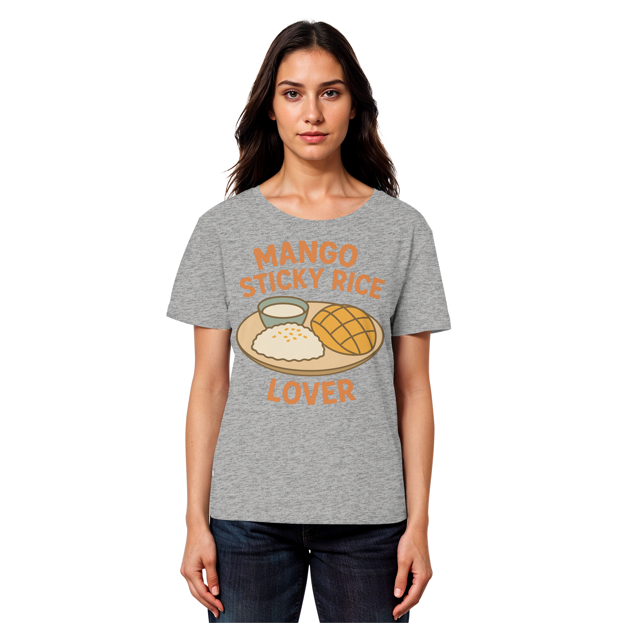 Mango Sticky Rice Lover – Thai Dessert Shirt | Thailand Food Design - Womens Organic Lightweight T-Shirt