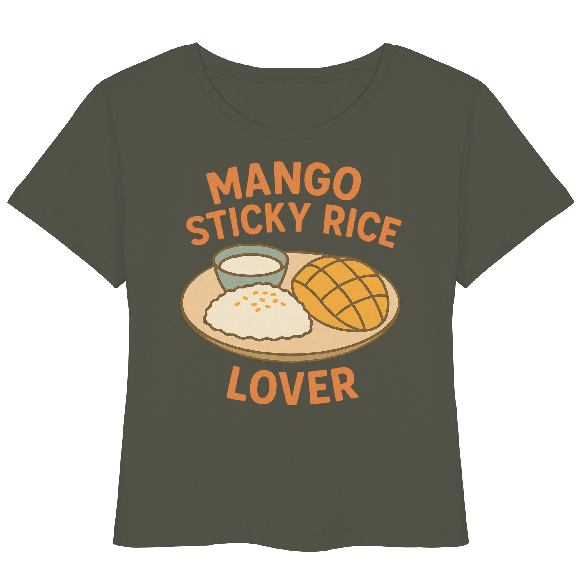 Mango Sticky Rice Lover – Thai Dessert Shirt | Thailand Food Design - Womens Organic Lightweight T-Shirt