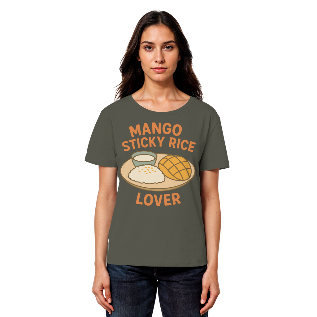 Mango Sticky Rice Lover – Thai Dessert Shirt | Thailand Food Design - Womens Organic Lightweight T-Shirt
