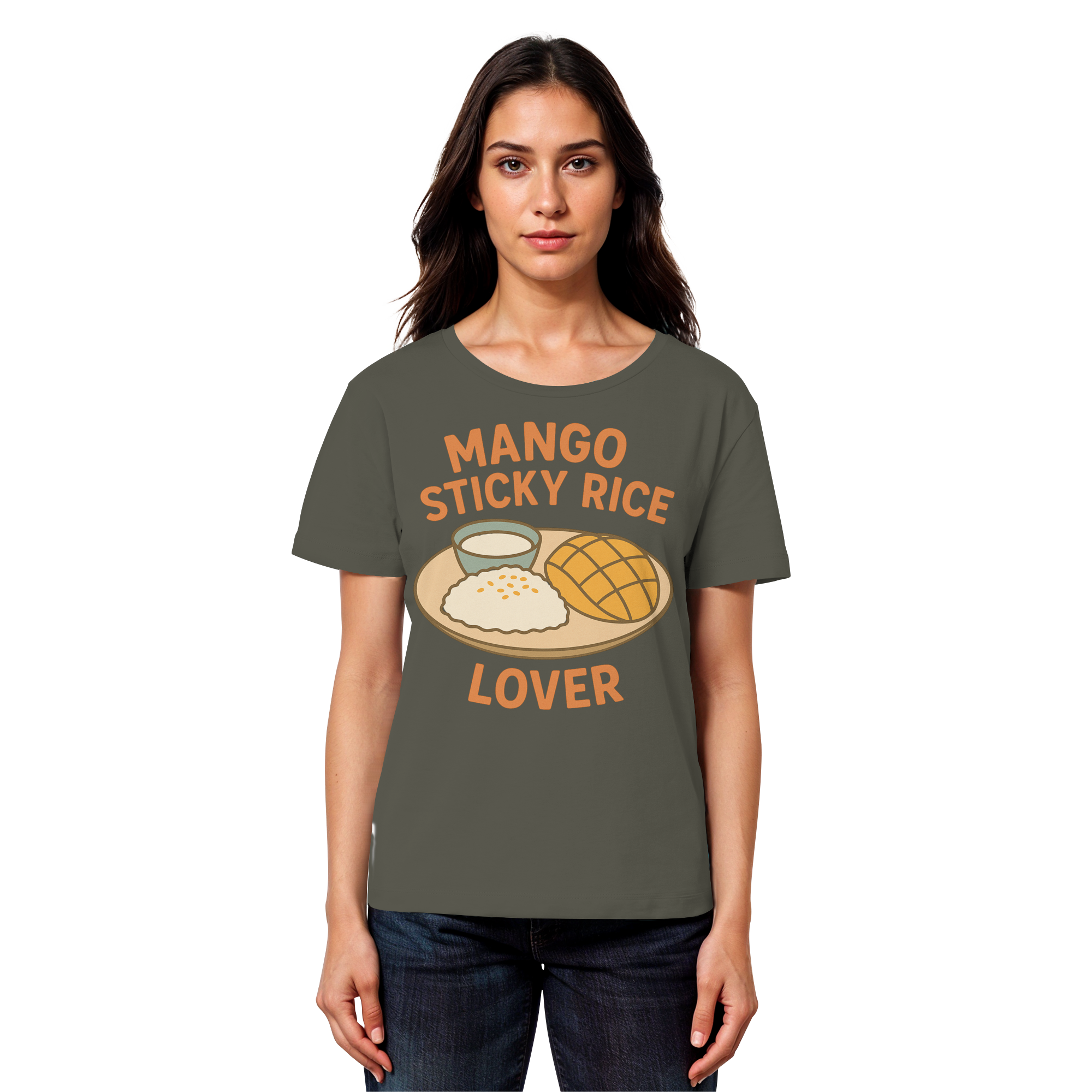 Mango Sticky Rice Lover – Thai Dessert Shirt | Thailand Food Design - Womens Organic Lightweight T-Shirt