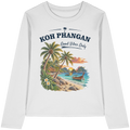 Koh Phangan Good Vibes Only – Damen Bio Longsleeve T-Shirt – Original-Mockup womens organic longsleeve t shirt white mit Frontprint