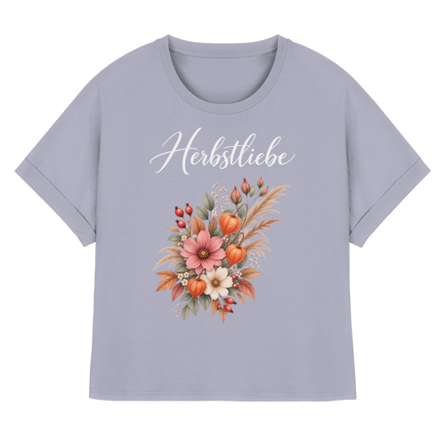 Autumn Garden - Dark Edition - - Womens Organic Rolled Sleeves T-Shirt