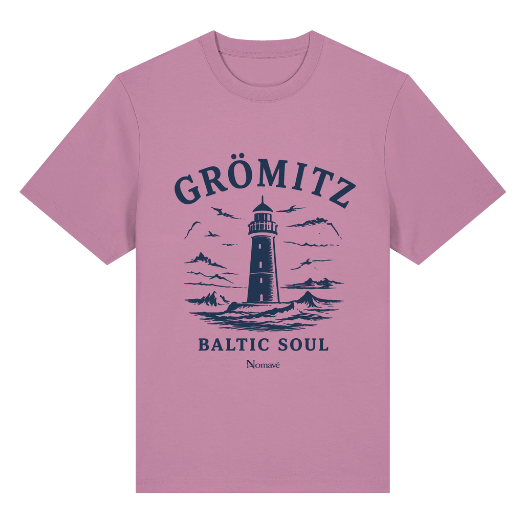 Grömitz Baltic Soul Light Bio-Heavy T-Shirt in bubble pink mit Baltic-Soul-Frontprint