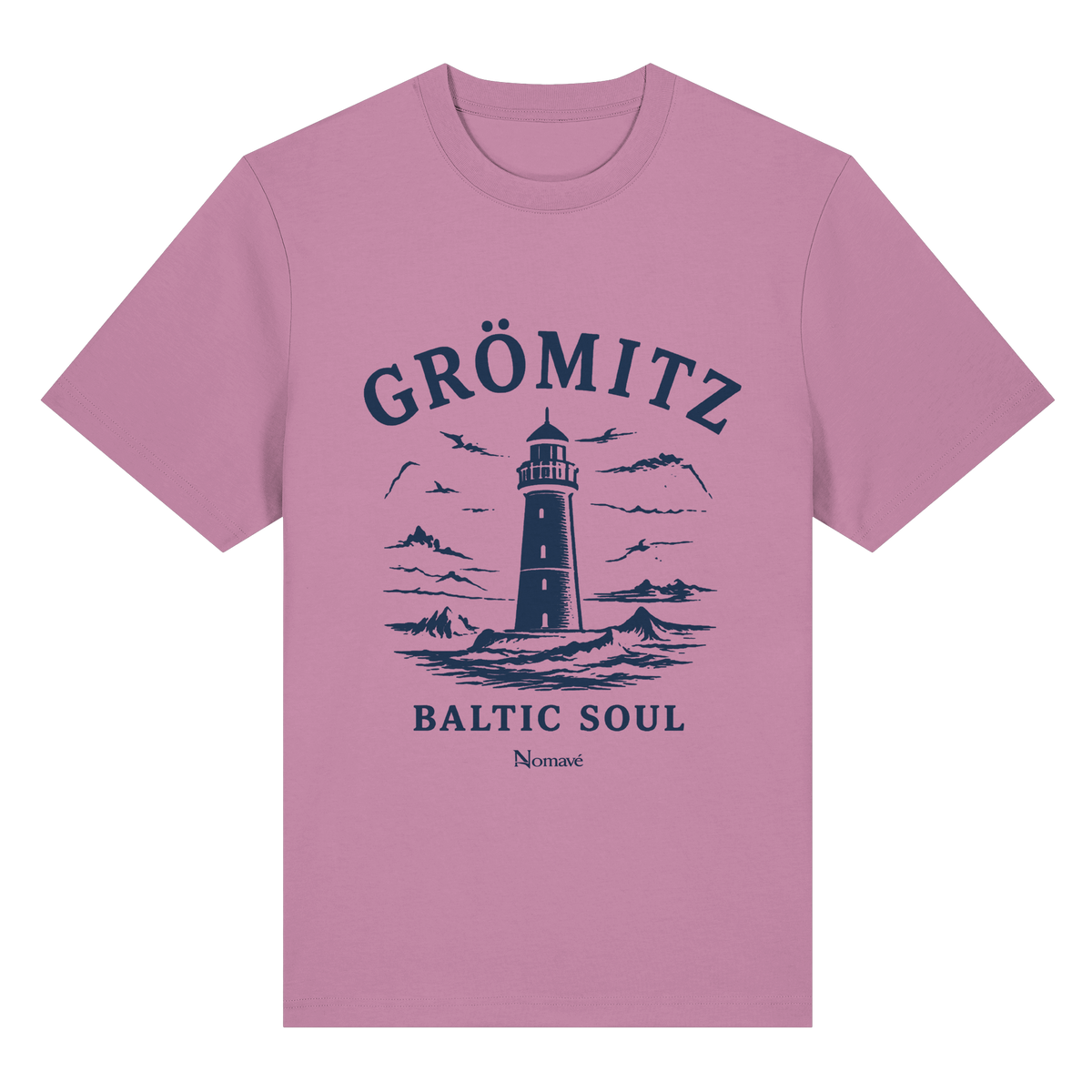 Grömitz Baltic Soul Light Bio-Heavy T-Shirt in bubble pink mit Baltic-Soul-Frontprint