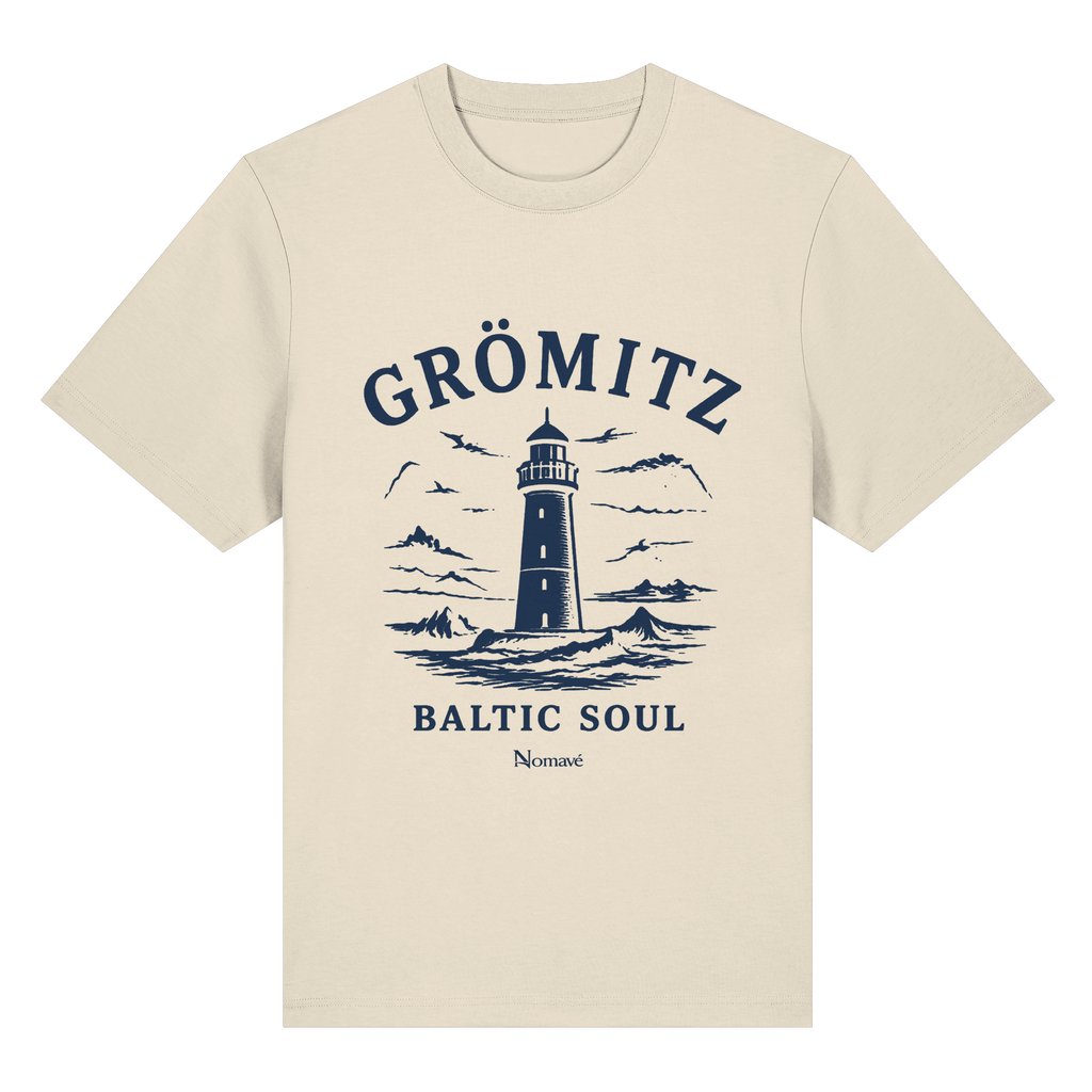 Grömitz Baltic Soul Light Bio-Heavy T-Shirt in natural raw mit Baltic-Soul-Frontprint