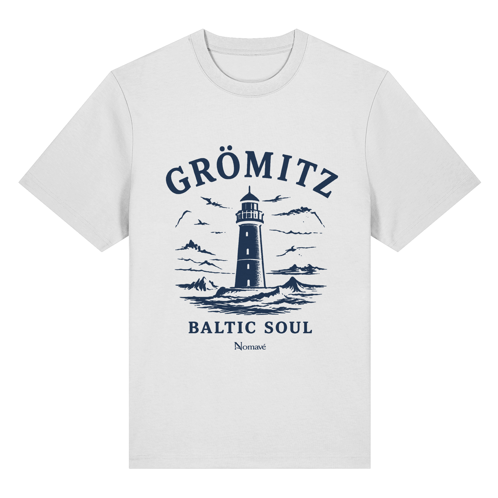 Grömitz Baltic Soul Light Bio-Heavy T-Shirt in white mit Baltic-Soul-Frontprint