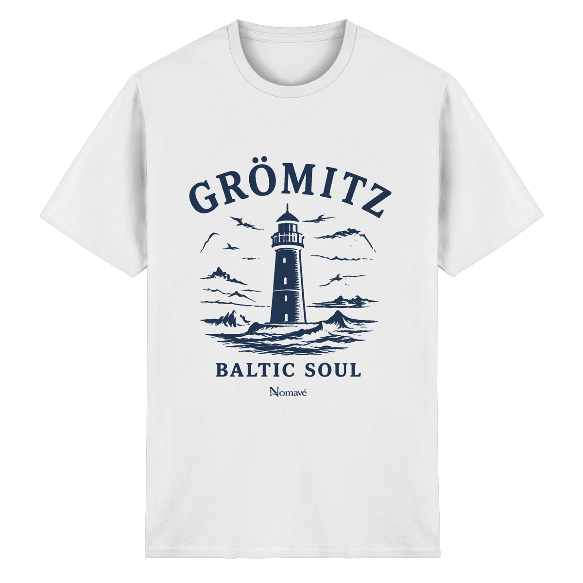 Grömitz Baltic Soul Light Essential T-Shirt in white mit Baltic-Soul-Frontprint