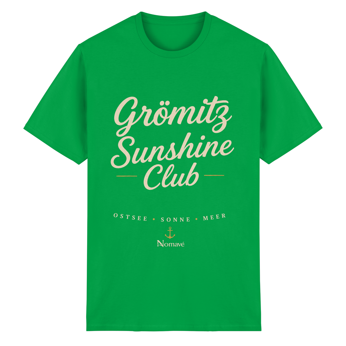 Grömitz Sunshine Club Dark Essential T-Shirt in irish green mit Sunshine-Club-Motiv