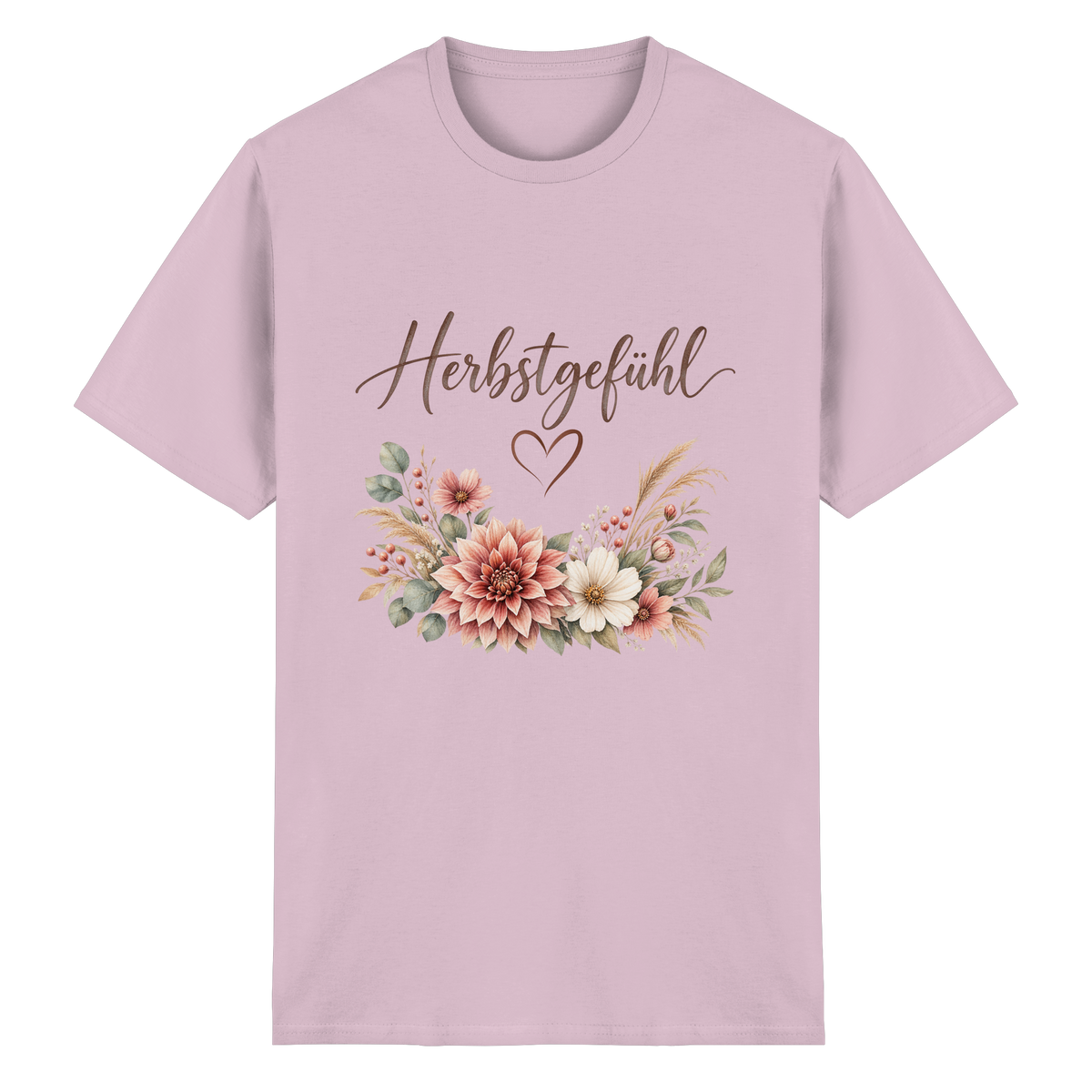 Herbstgefühl – Autumn Bloom – Essential T-Shirt – Vorderansicht in light pink