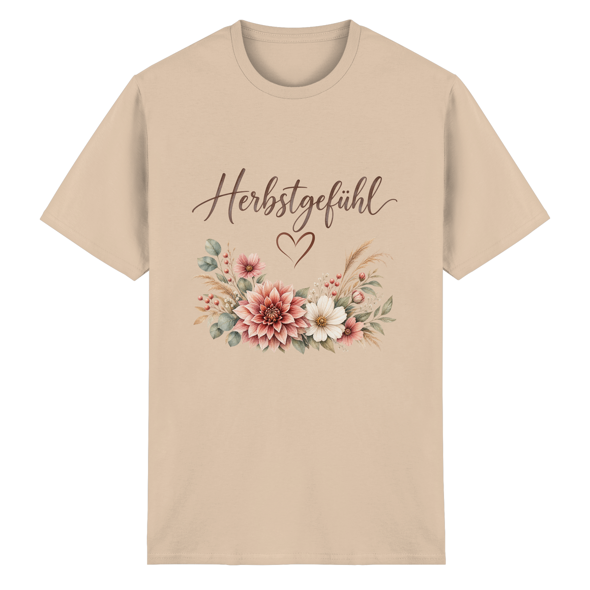 Herbstgefühl – Autumn Bloom – Essential T-Shirt – Vorderansicht in natural